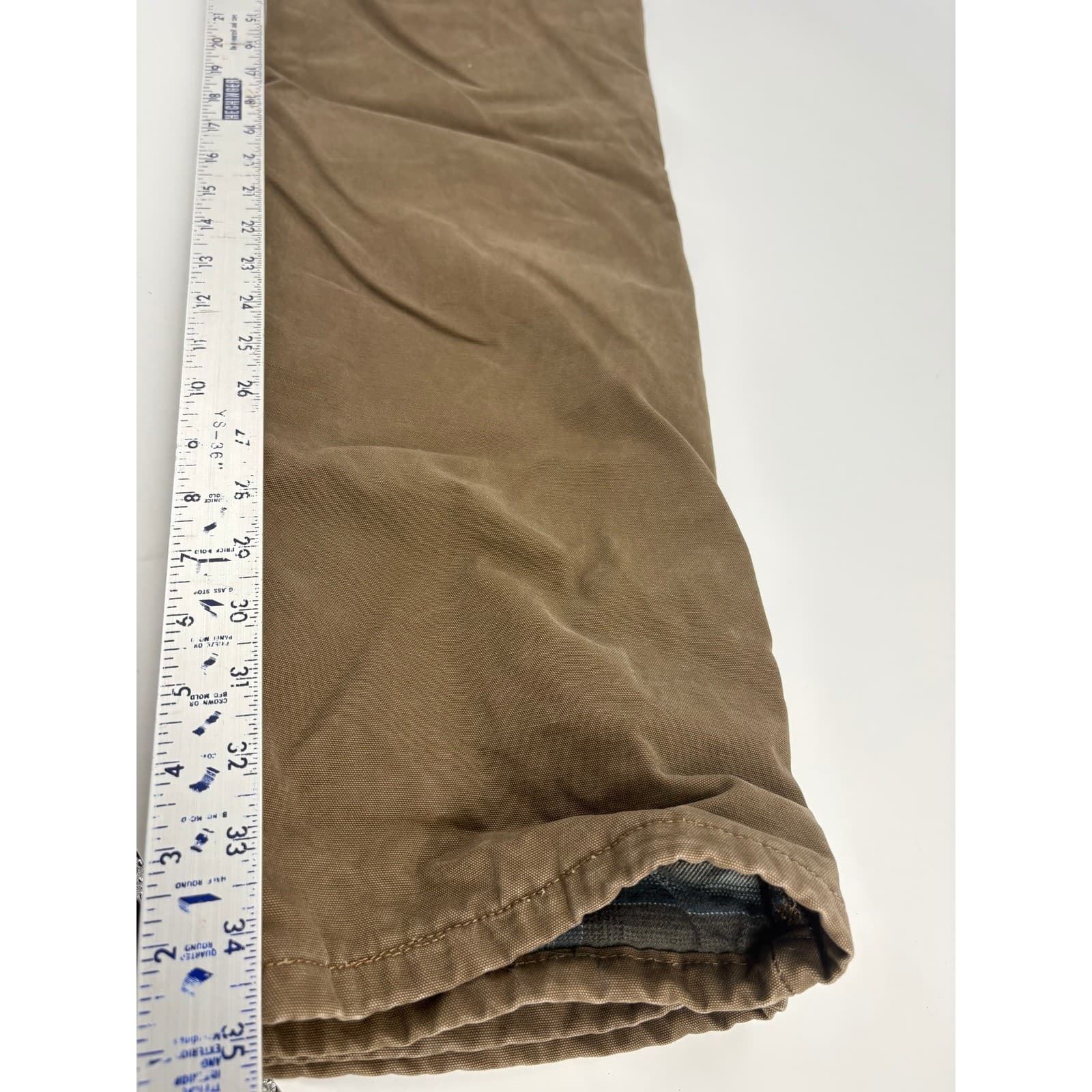 Lee Relaxed Fit Carpenter Pants Men's 36x35 Brown Cotton Blend Lined Workwear - Thumbnail 6