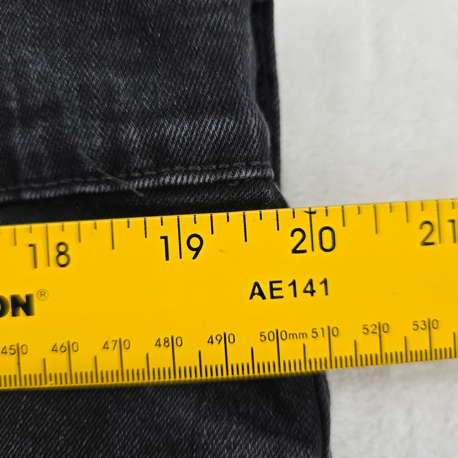 True Religion Rocco Mens 38 Relaxed Skinny Jeans Black Faded Flap Pocket AE141 - Thumbnail 5