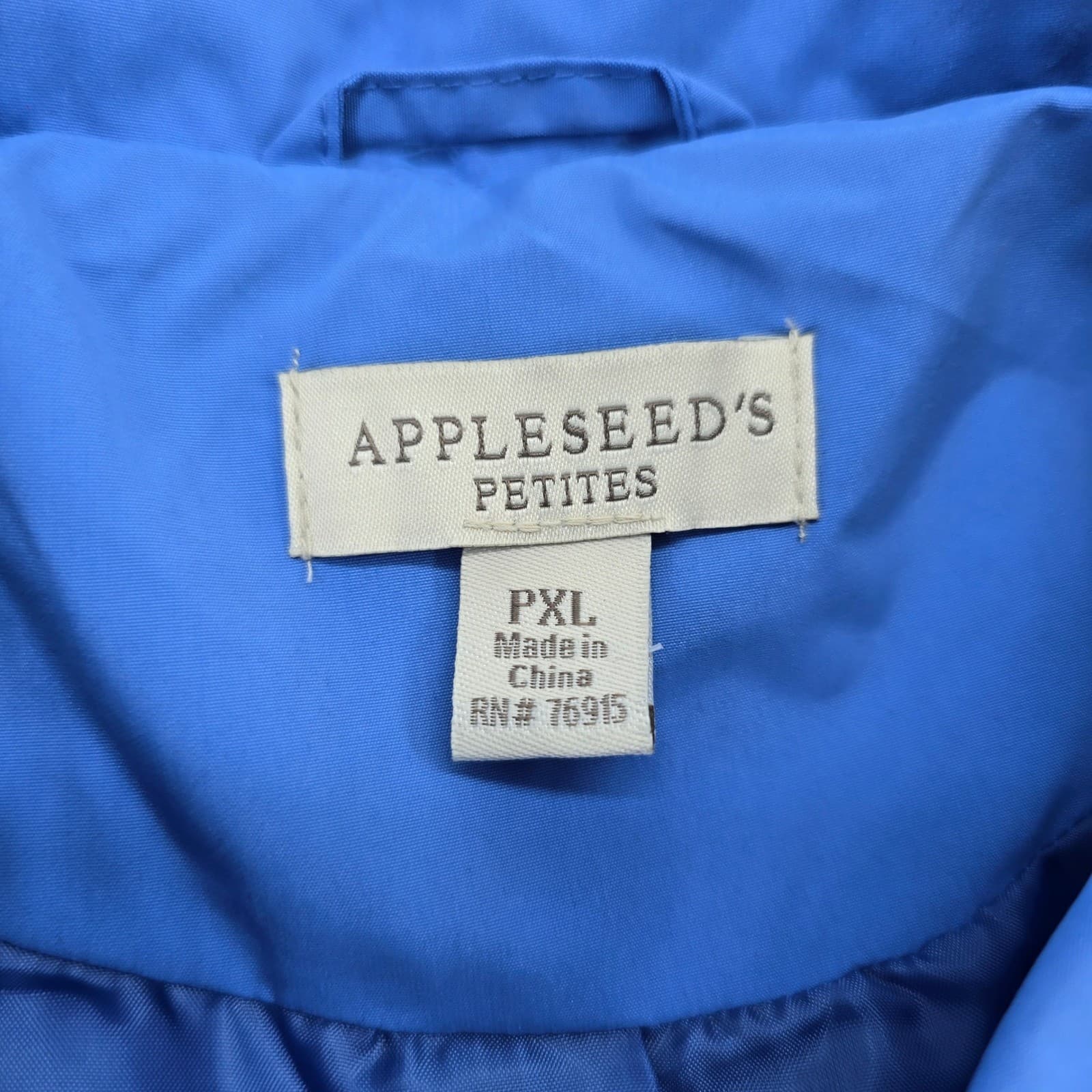 Appleseed's Petites Jacket Womens PXL Jacket Blue Button Front Pockets A19437 - Thumbnail 2
