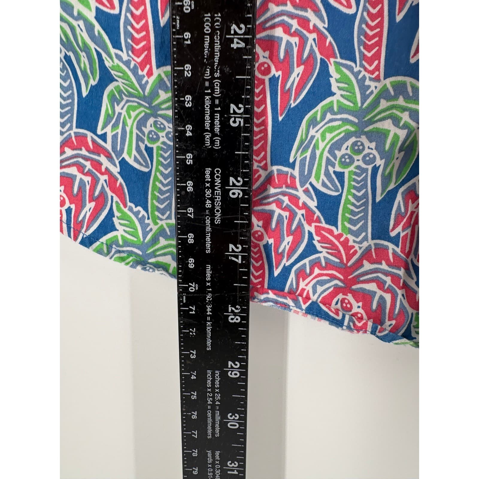 Vineyard Vines Slim Fit Whale Shirt Men's M Palm Tree Print Button Down Cotton - Thumbnail 2