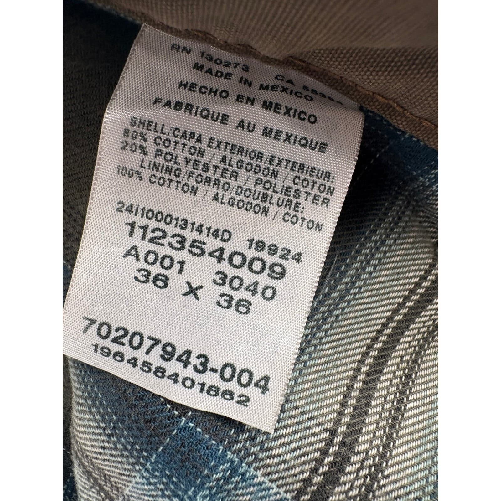 Lee Relaxed Fit Carpenter Pants Men's 36x35 Brown Cotton Blend Lined Workwear - Thumbnail 3