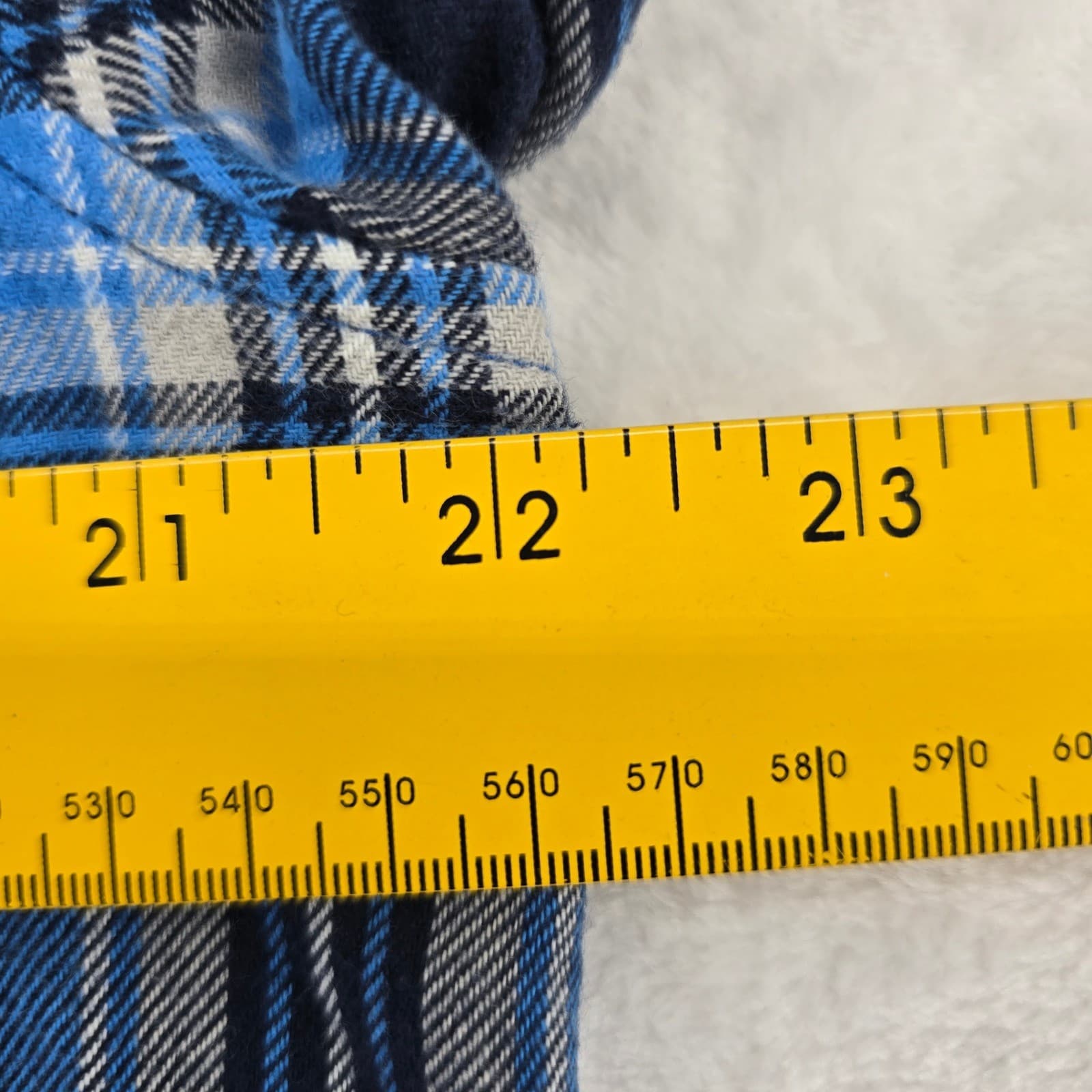 Lands' End Pajama Set Womens M Pajama Set Blue Plaid Flannel 100% Cotton M 38-40 - Thumbnail 6