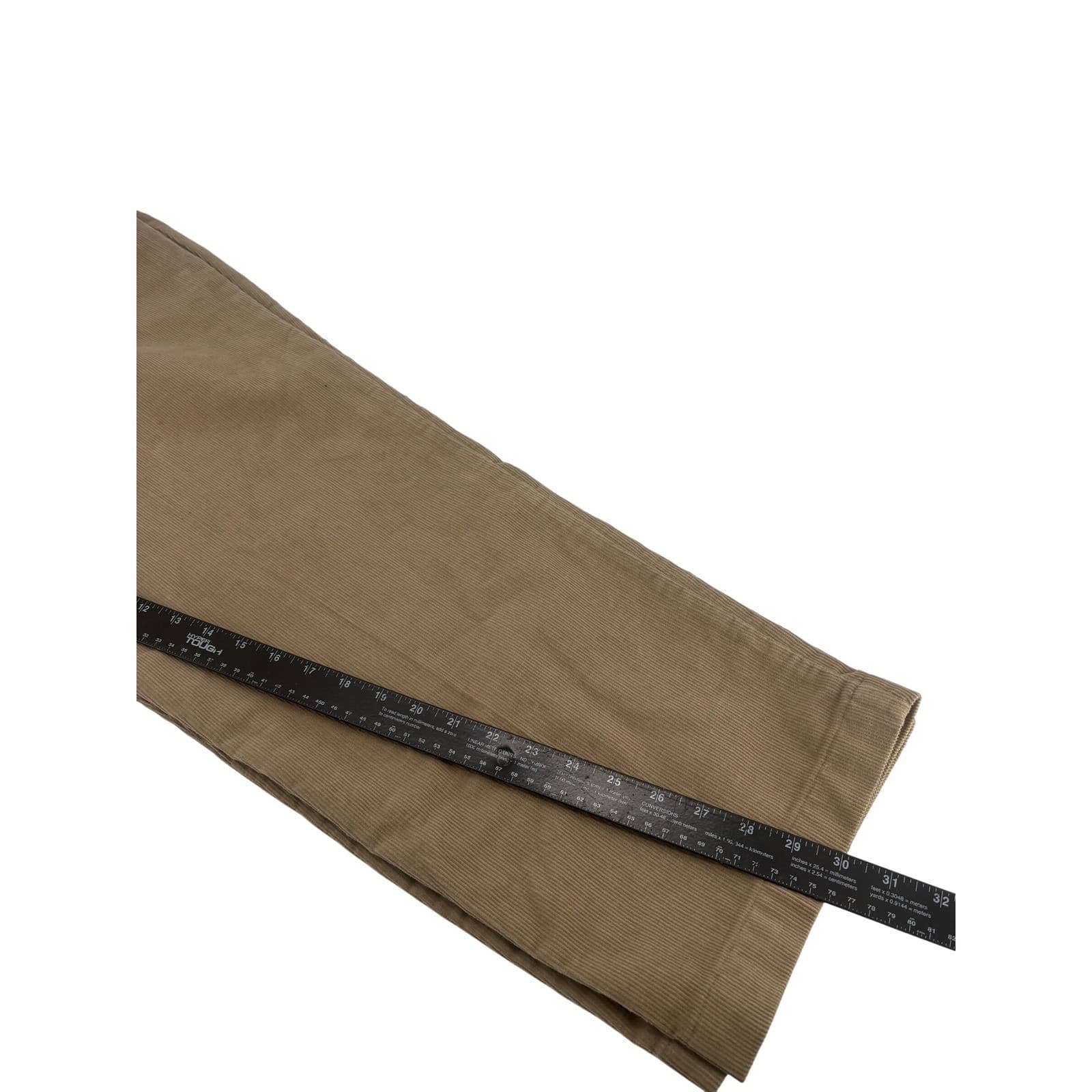 Polo Ralph Lauren Pants Mens 38x30 Corduroy Tan Pleated Front RN 41381 Brown - Thumbnail 7