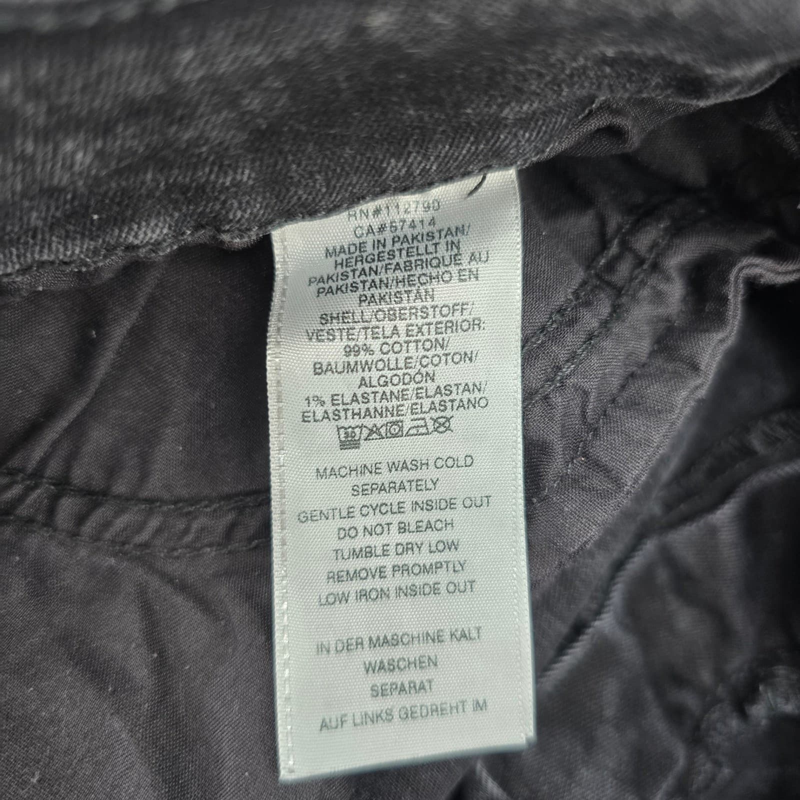 True Religion Rocco Mens 38 Relaxed Skinny Jeans Black Faded Flap Pocket AE141 - Thumbnail 4