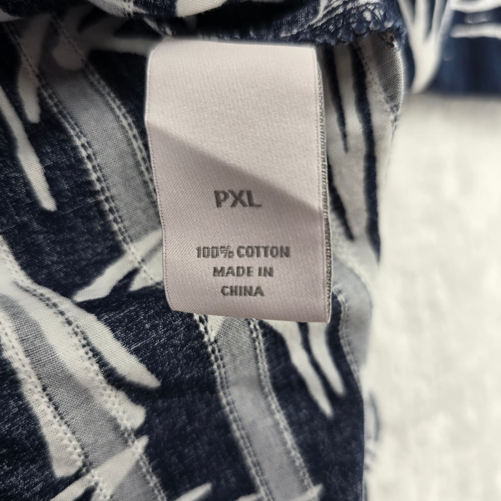 Allison Daley Shirt Womens PXL Button Down Navy White Nautical Sailboat Print - Thumbnail 3
