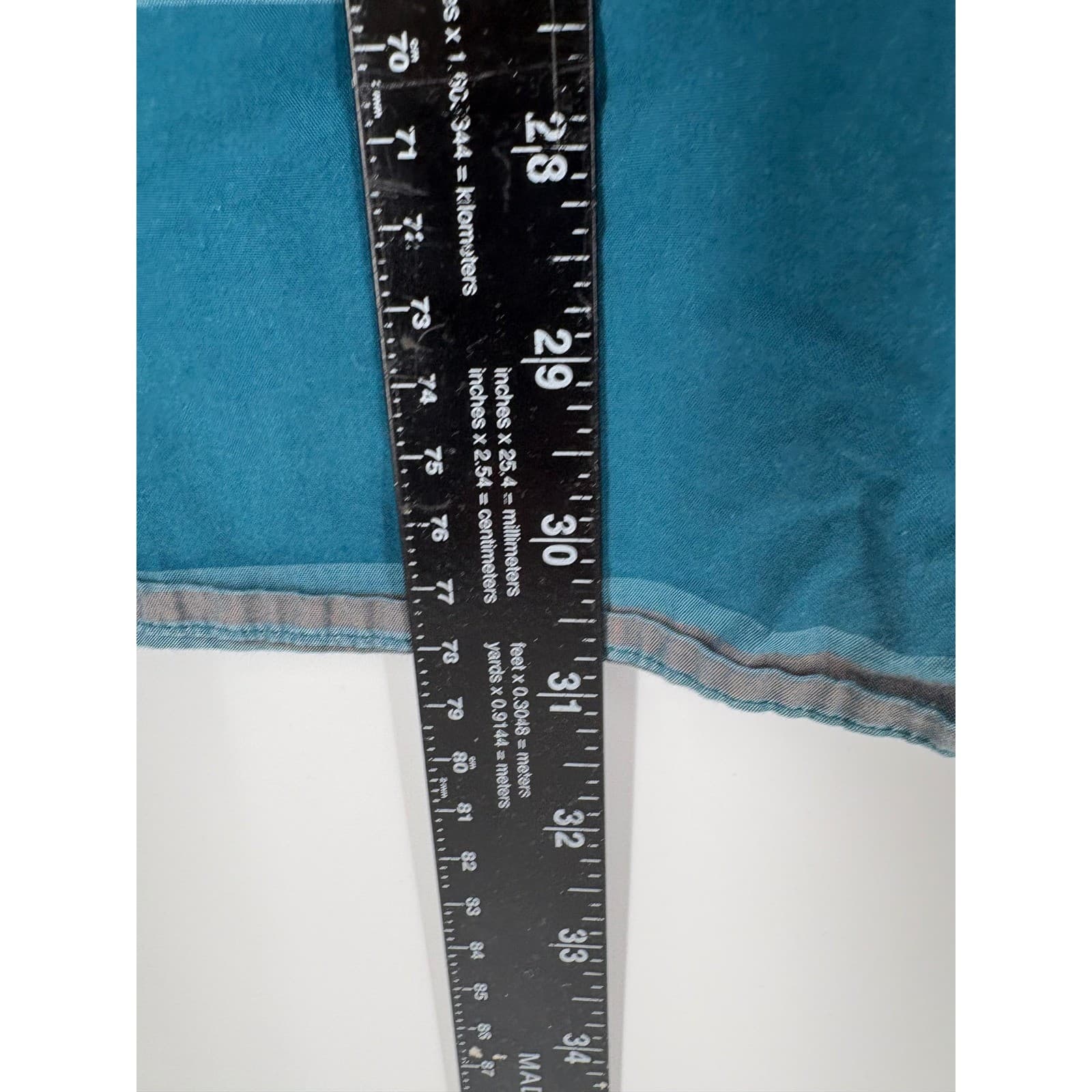 The North Face Men's Striped Short Sleeve Button Up Shirt XXL Teal Gray - Thumbnail 2