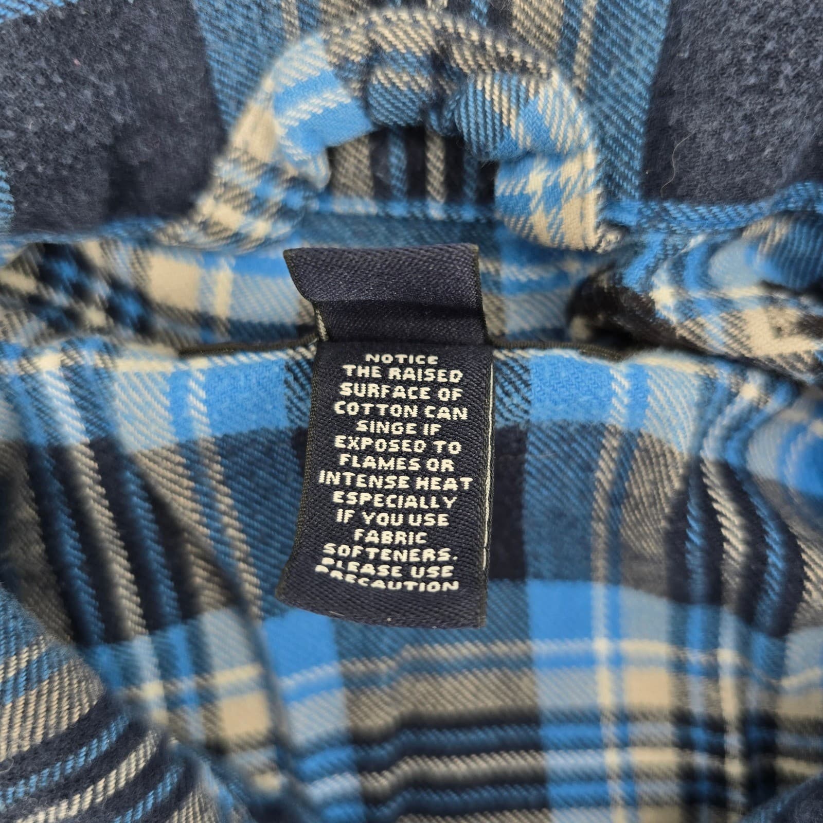 Lands' End Pajama Set Womens M Pajama Set Blue Plaid Flannel 100% Cotton M 38-40 - Thumbnail 3