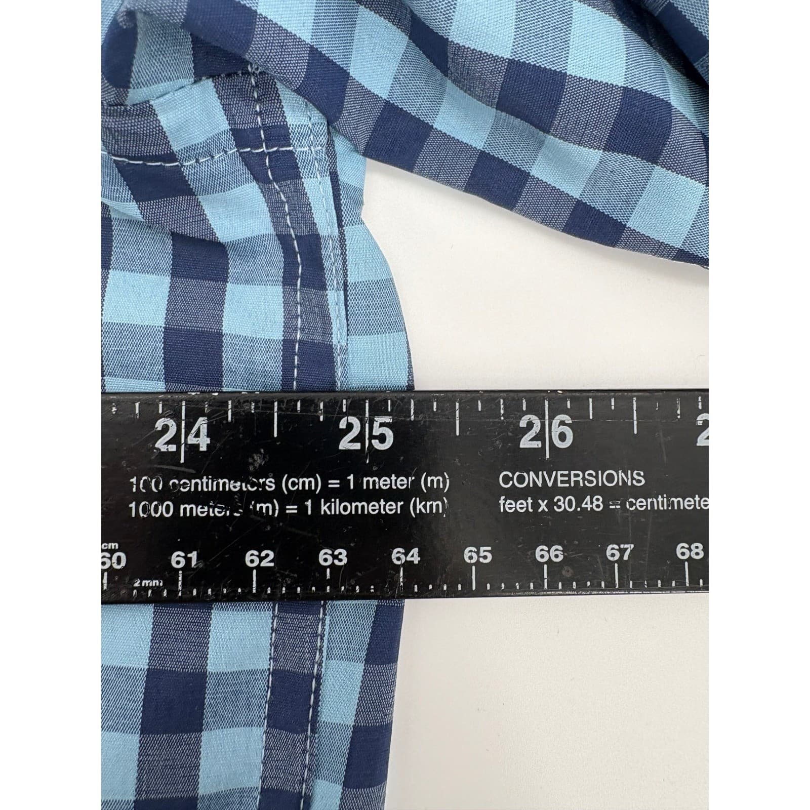 Bald Head Blues Mens XL Gingham Button Down Long Sleeve Shirt Red Golf Cart Logo - Thumbnail 8