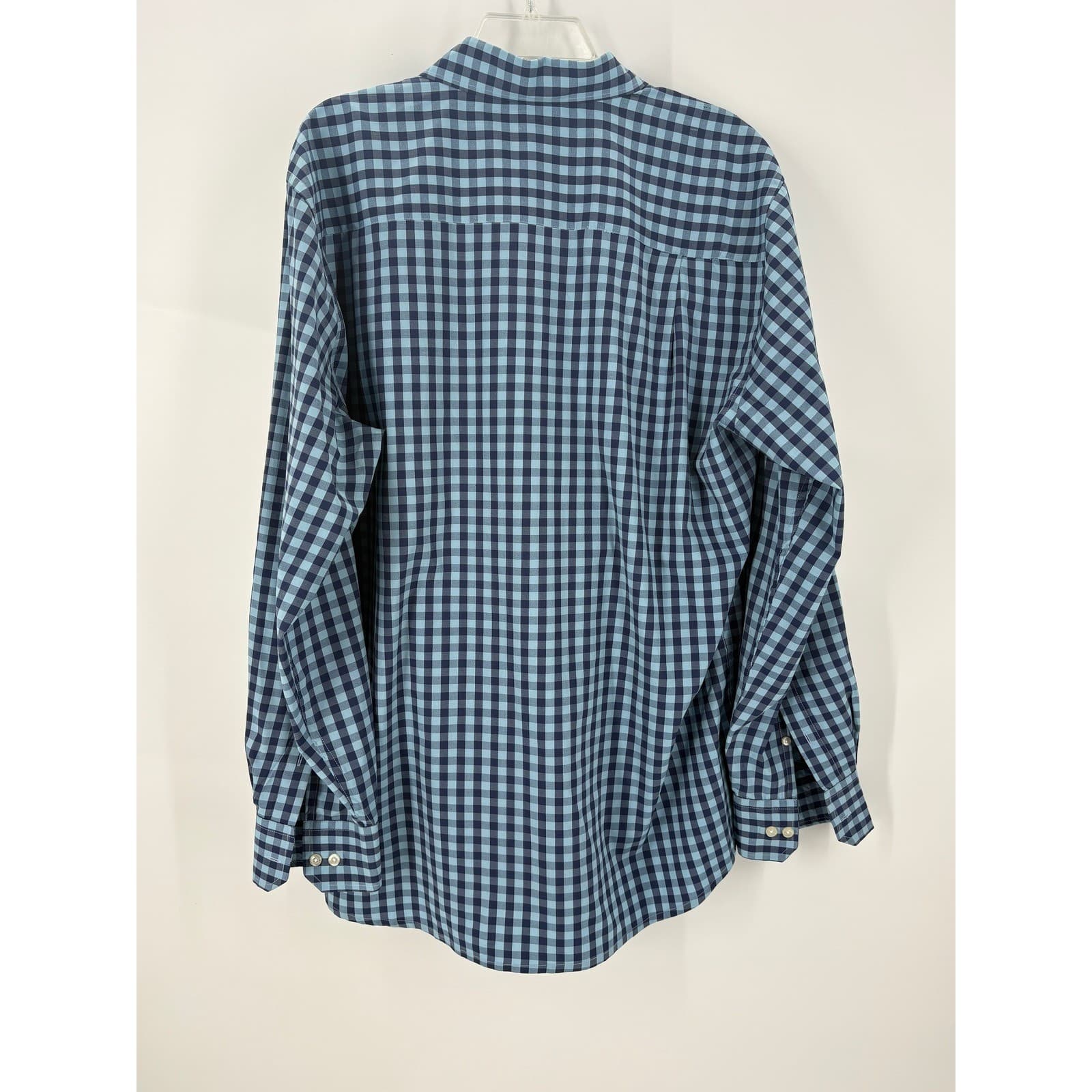 Bald Head Blues Mens XL Gingham Button Down Long Sleeve Shirt Red Golf Cart Logo - Thumbnail 3