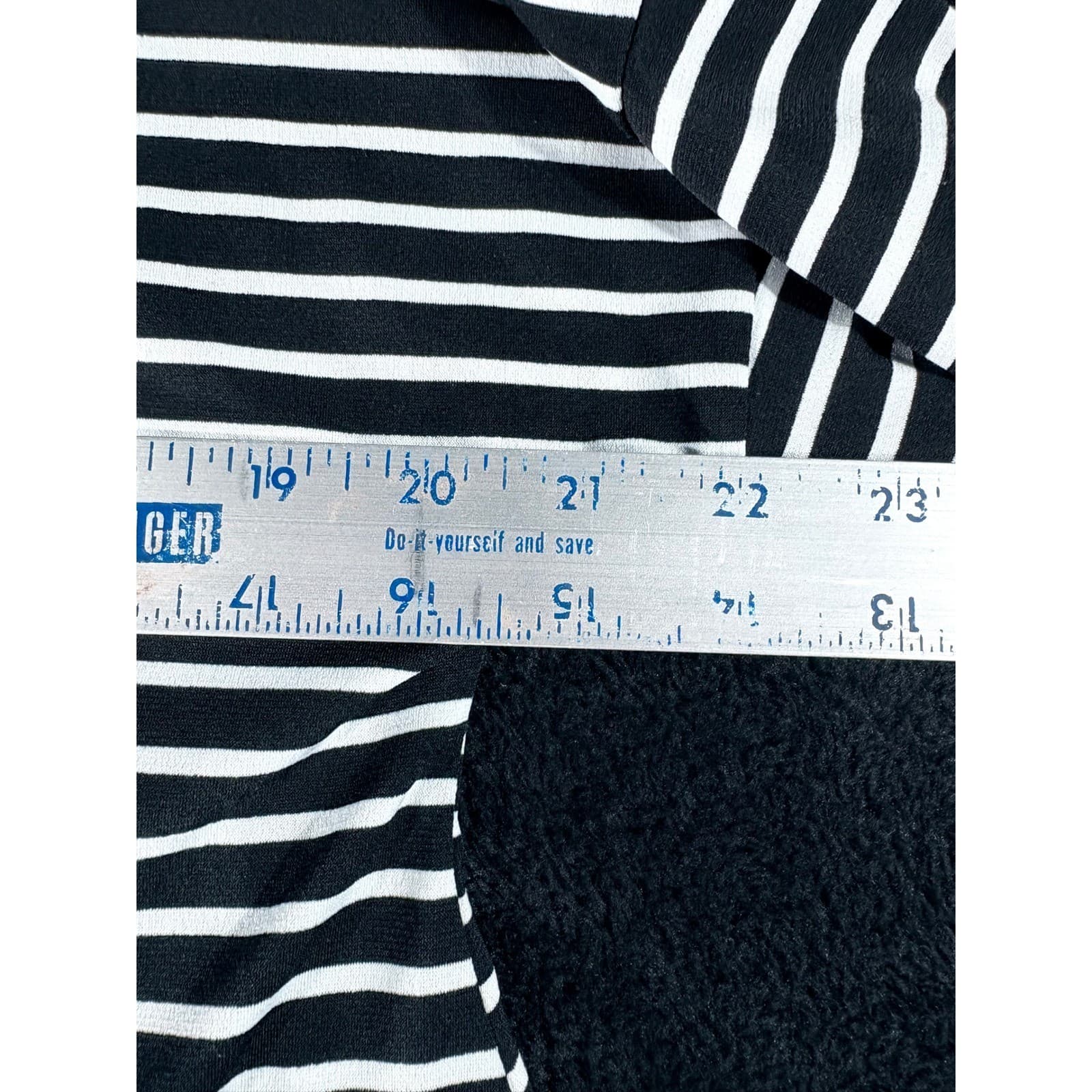 Chico's Women's Black & White Striped Long Sleeve Layered Tunic Top Size 0 - Thumbnail 3
