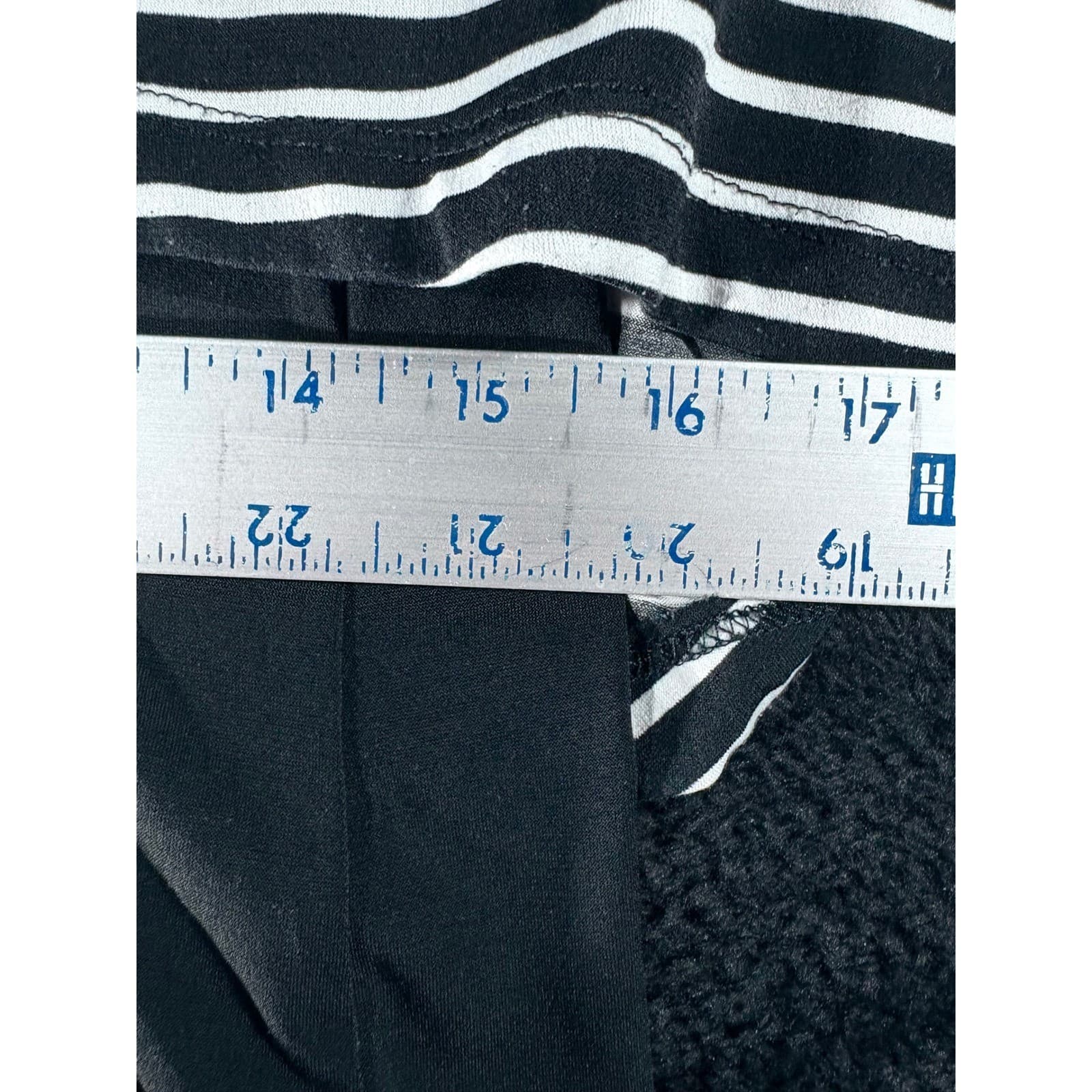 Chico's Women's Black & White Striped Long Sleeve Layered Tunic Top Size 0 - Thumbnail 4