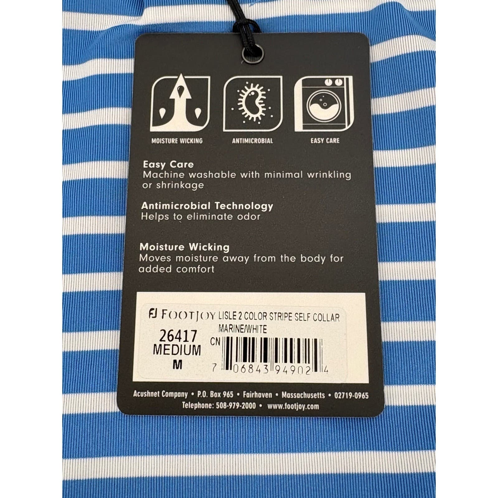 FootJoy FJ Performance Golf Polo Shirt Men's Medium Grande Dunes Members Club - Thumbnail 5