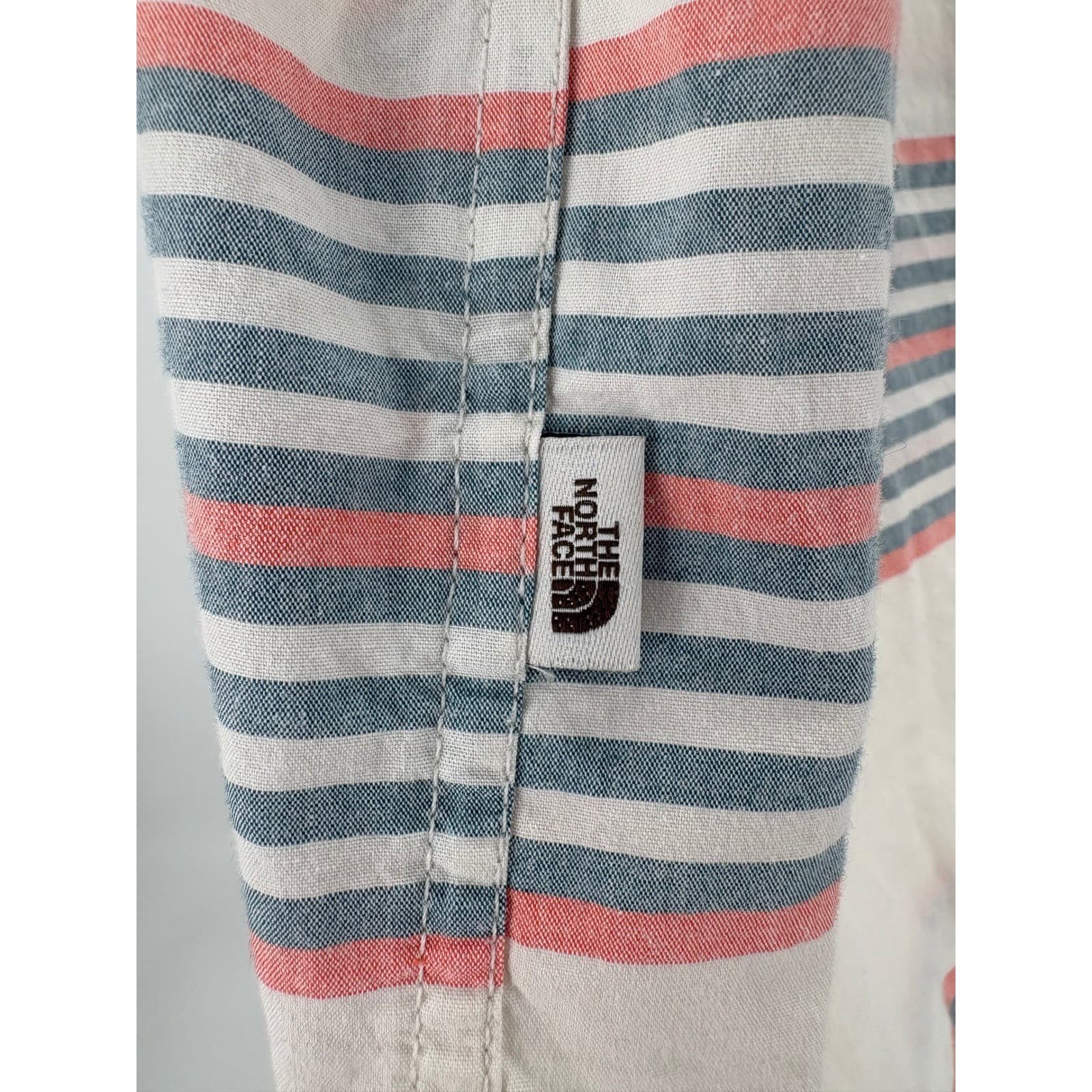 The North Face Mens Striped Short Sleeve Button Up Shirt XX Large - Thumbnail 4