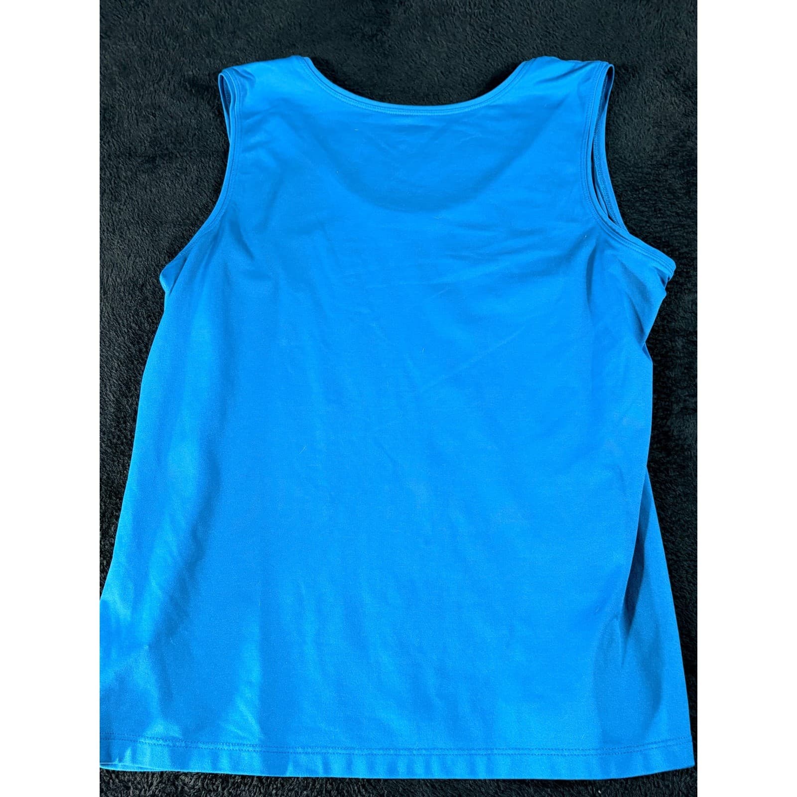 Peck & Peck Essentials Blue Tank Top Sleeveless Casual Activewear - Thumbnail 5
