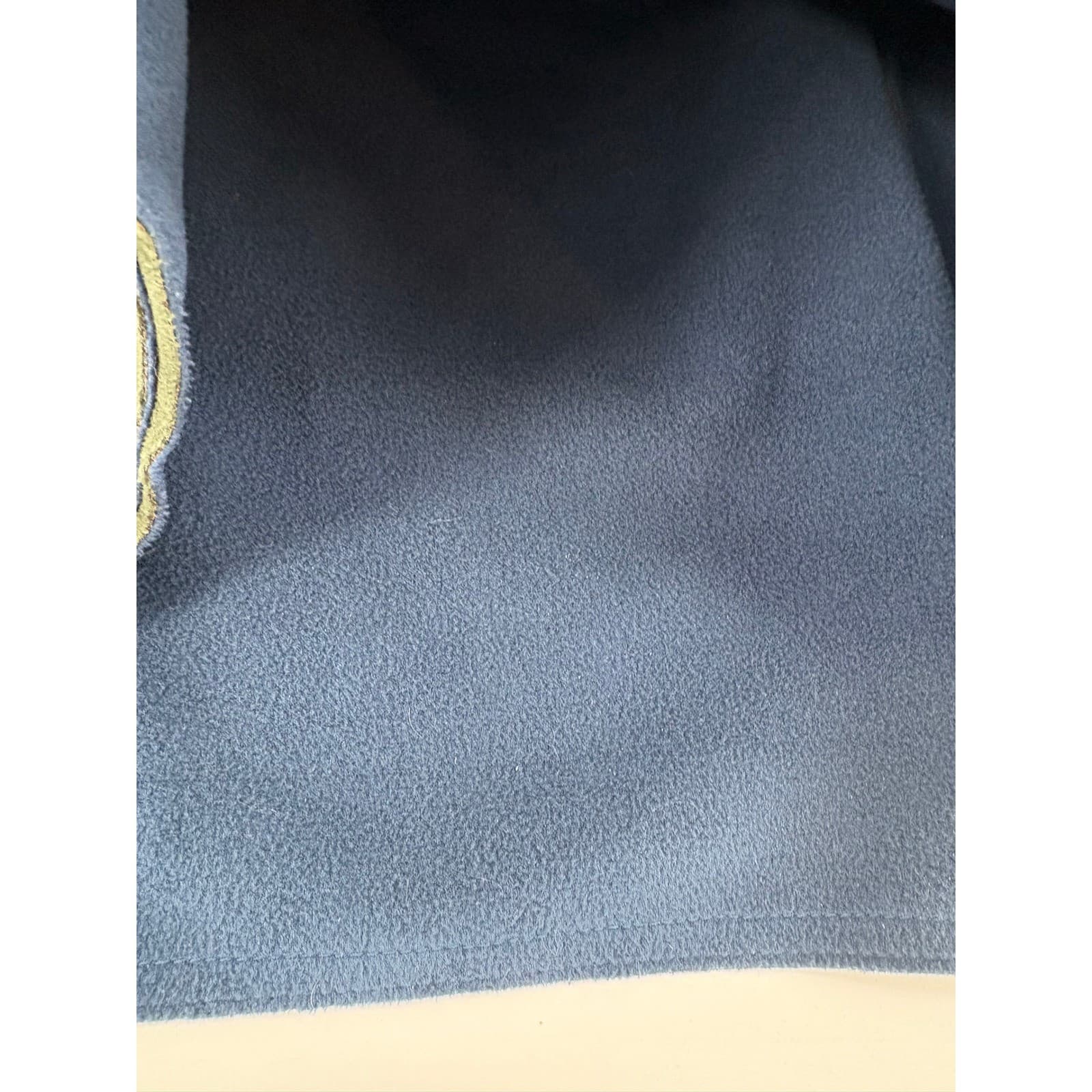 Bon Worth Olive Green Suede Like Button Front Jacket Blue Trim Size L - Thumbnail 10