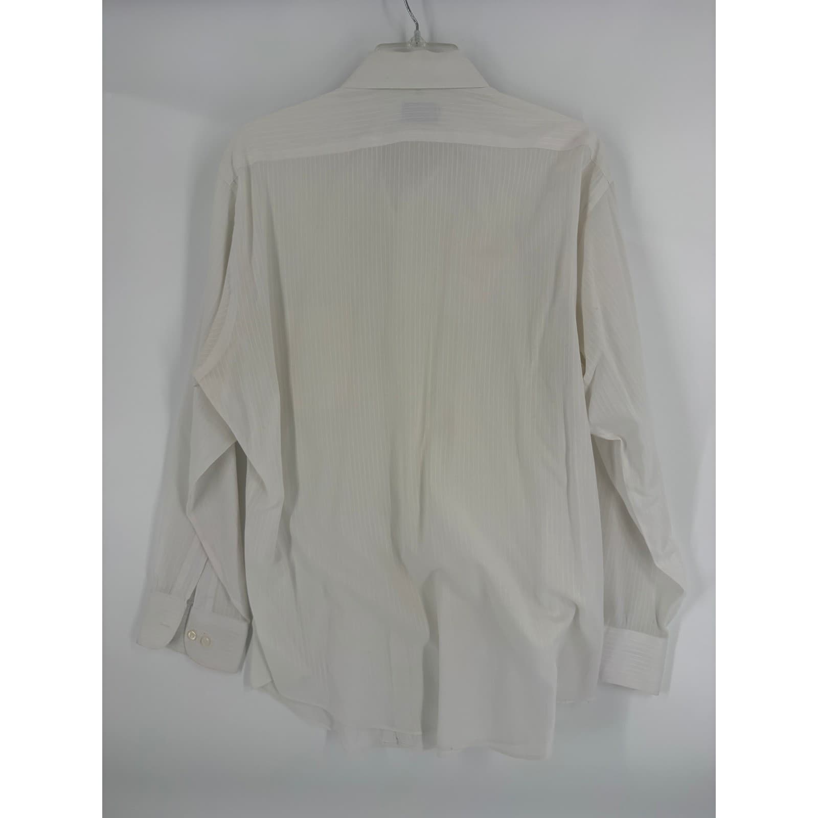 Ketch Mens White Striped Dress Shirt Long Sleeve Button Down Size 16.5 32/33 - Thumbnail 2