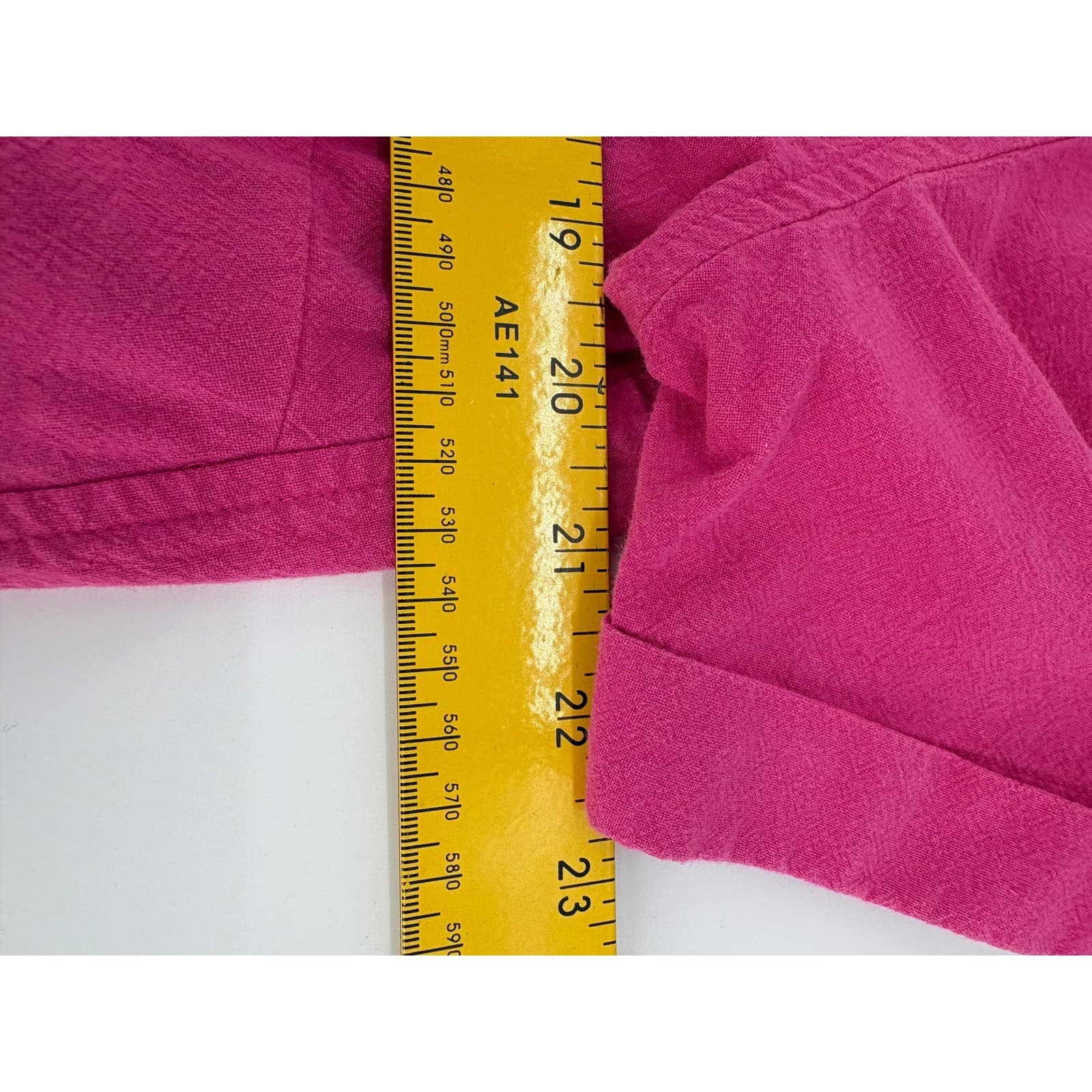 Appleseed's Petites Shirt Womens PXL Button Down Pink Cotton Short Sleeve A15927 - Thumbnail 5