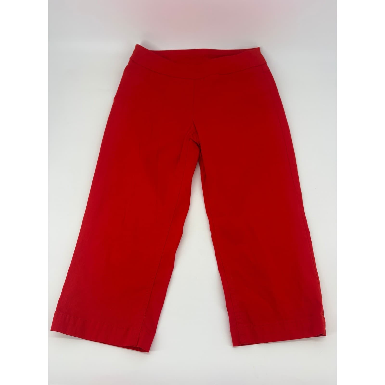 Slim-Sation by Multiples Red Cropped Wide Leg Pants Women's Size 6 - Thumbnail 3