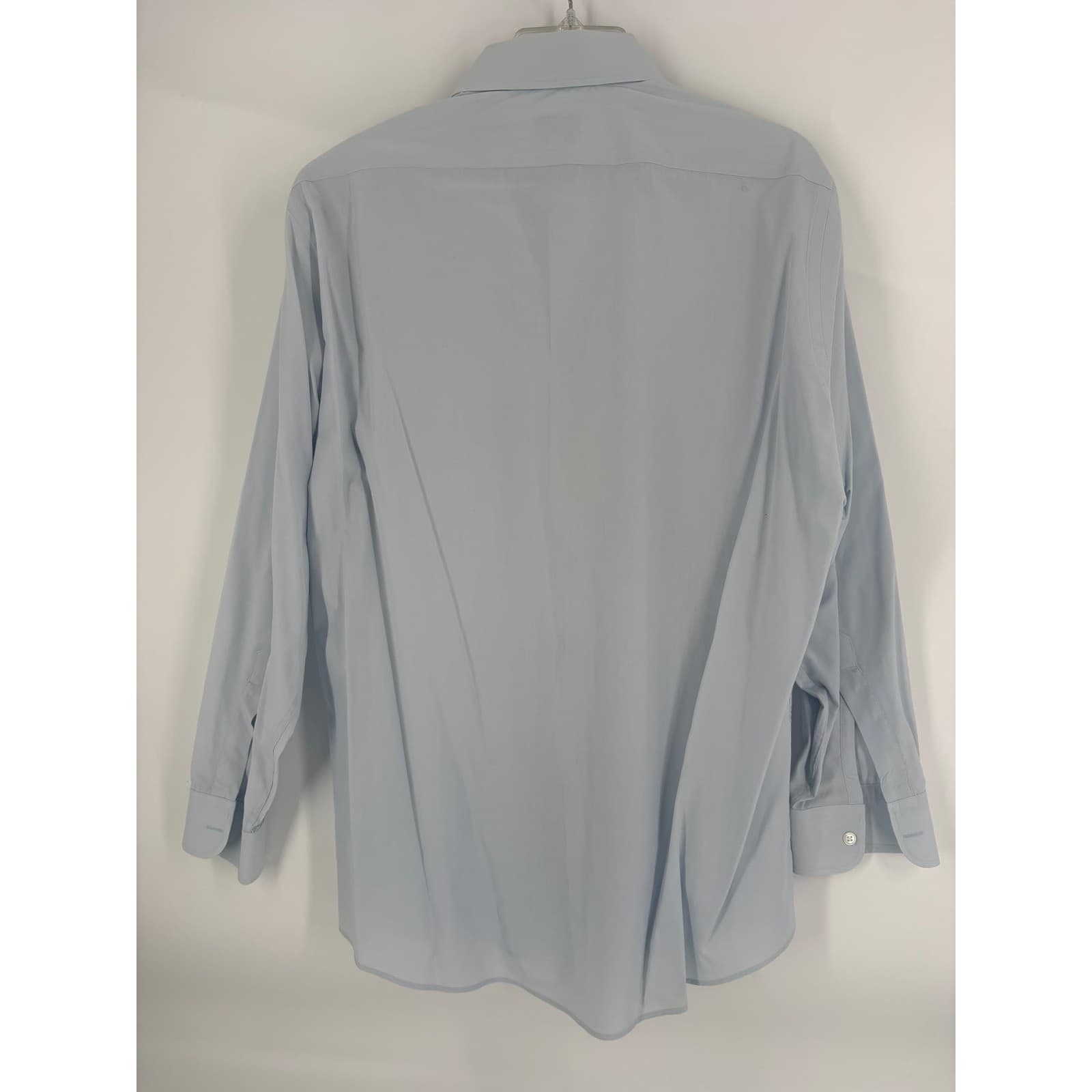 Career Club Men's Light Blue Dress Shirt Size 16 33 Long Sleeve Button Down - Thumbnail 3