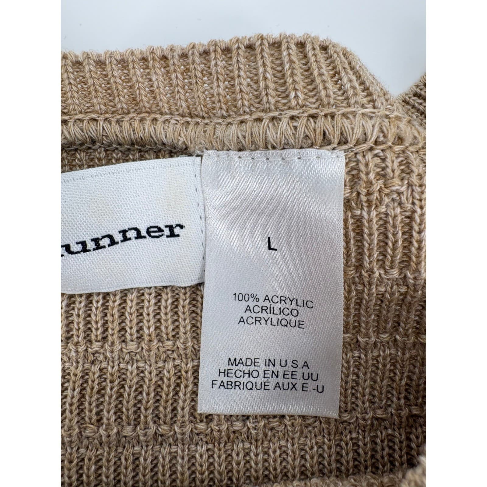 Alfred Dunner Women Knit Short Sleeve Top Tan Size L Textured Pullover - Thumbnail 5