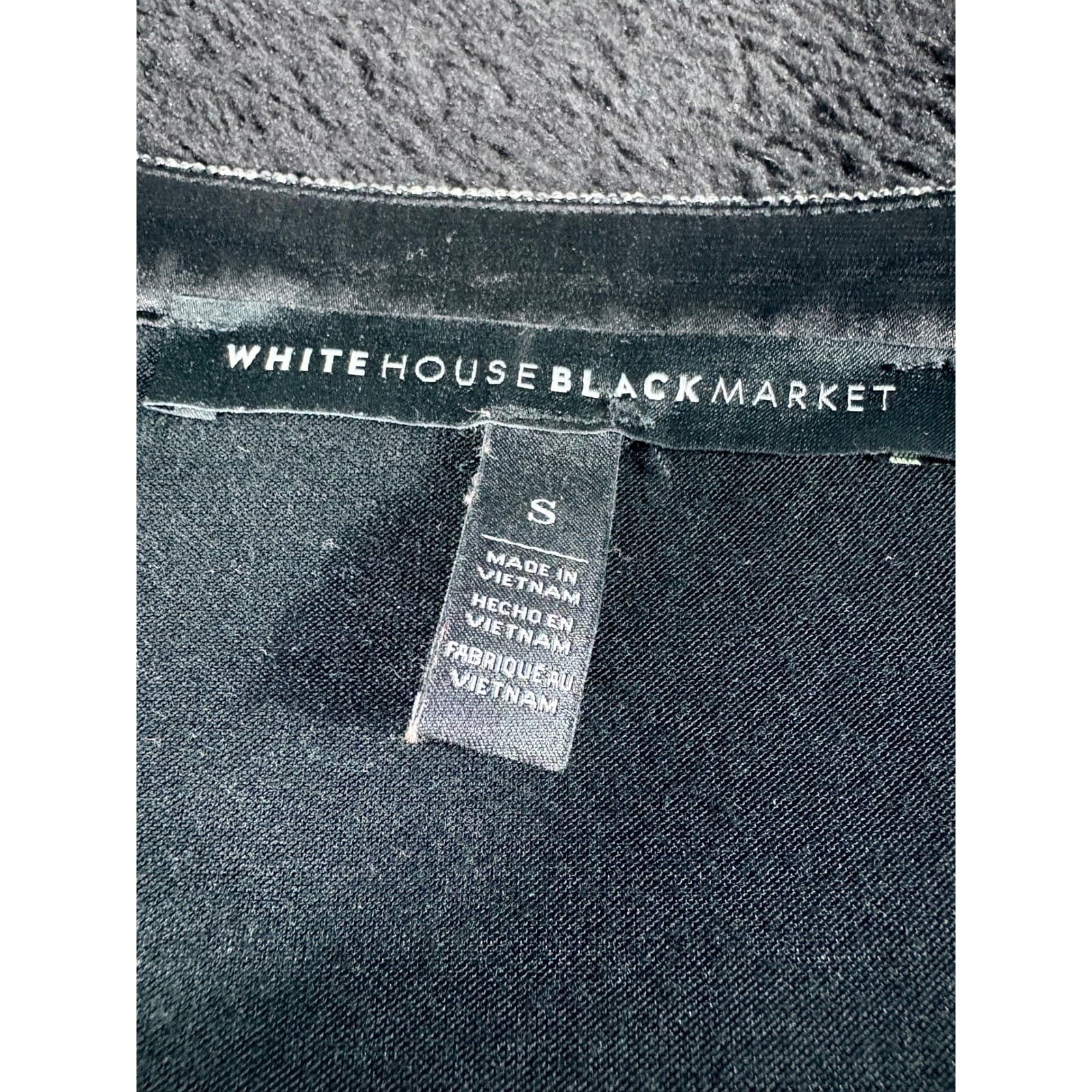 White House Black Market Gray Long Sleeve Layered Hem Top - Size S - Thumbnail 2
