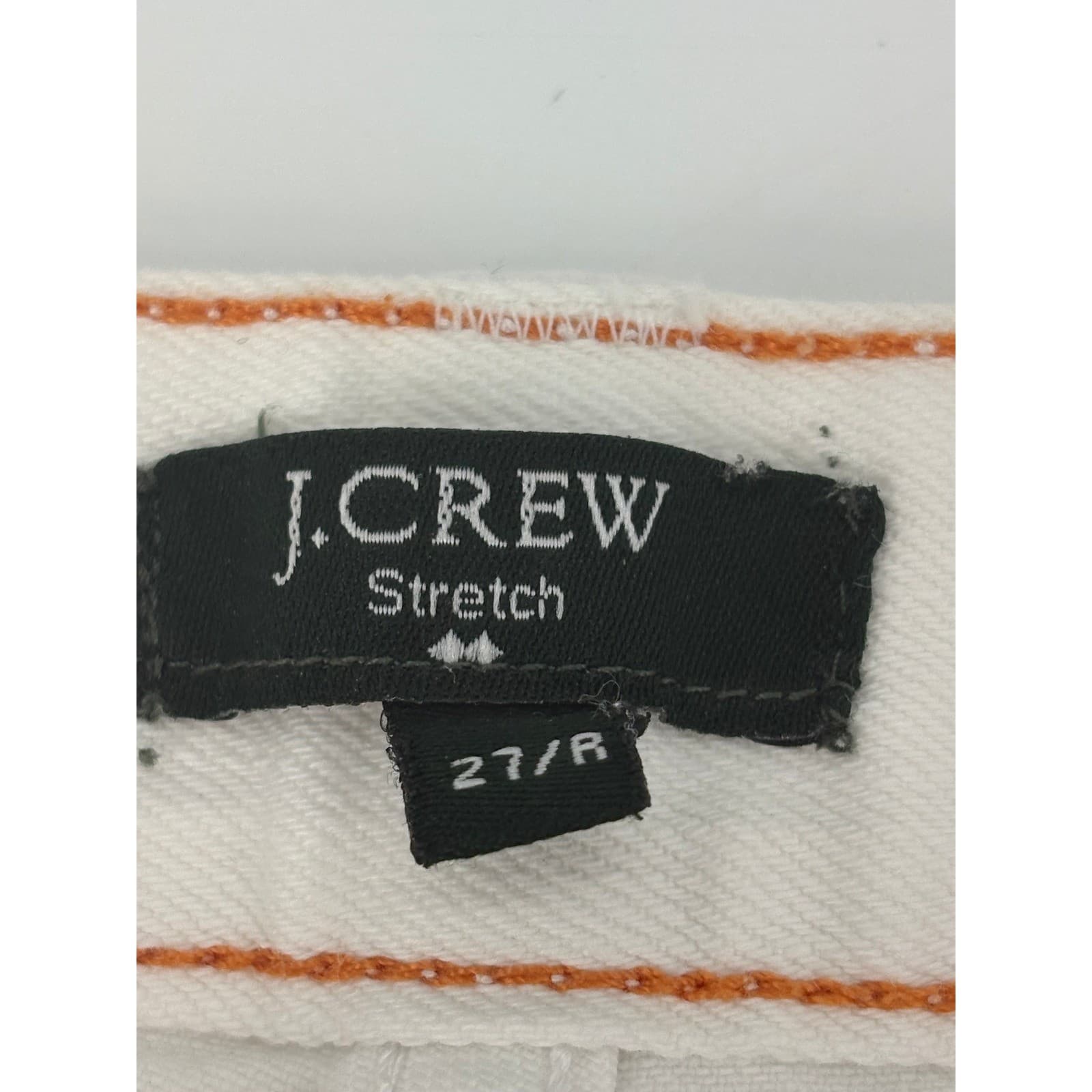 J. Crew White Stretch Denim Jeans Embellished Kiss Back Pocket Women 27R - Thumbnail 5