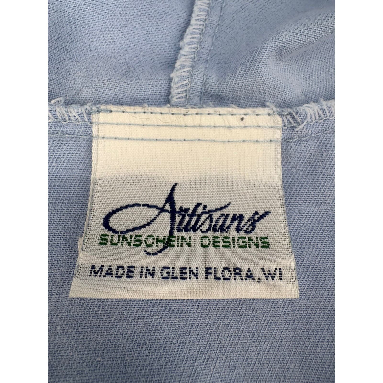 Artisans Sunschein Designs Hoodie Tunic Lighthouse Lupine Print Blue Cotton M - Thumbnail 4