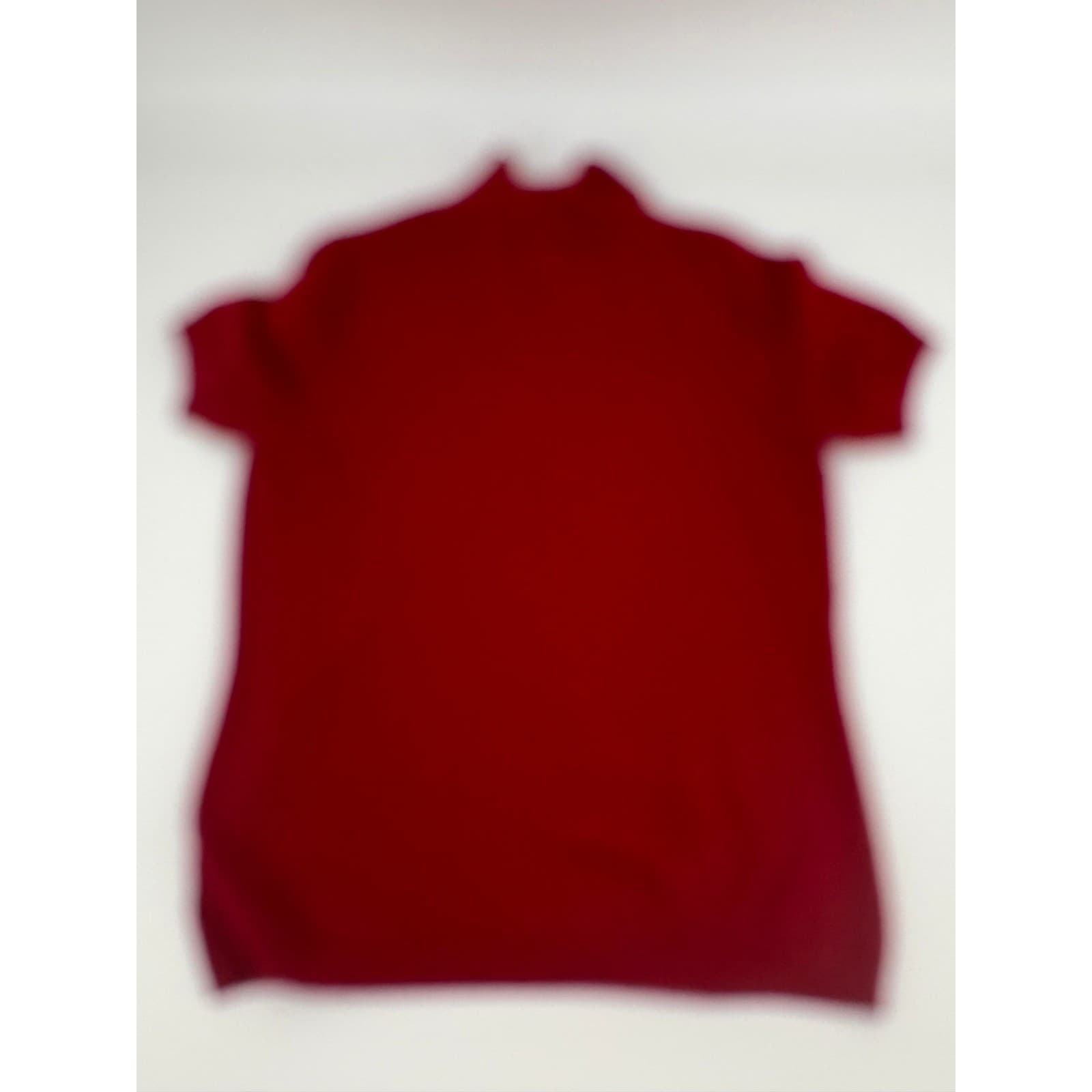 Croft & Barrow Women's Red Short Sleeve Collared Knit Polo Shirt Size M - Thumbnail 3