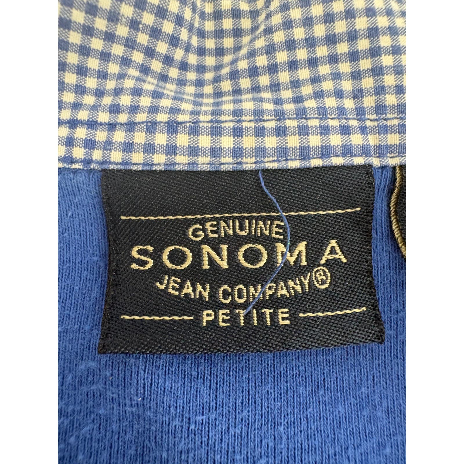Sonoma Jean Co. Women’s Petite Blue Sleeveless Collared Polo Shirt Cotton PM - Thumbnail 2