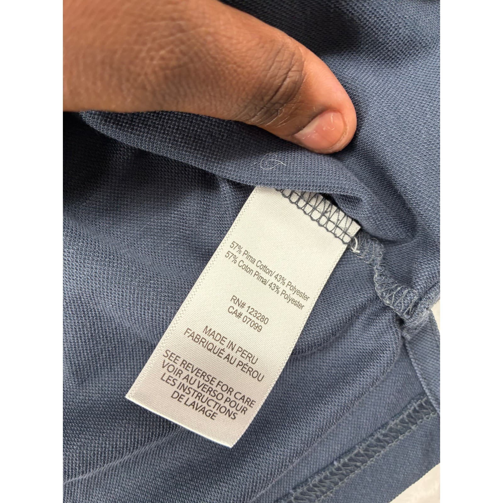 TravisMathew Polo Womens Small Polo Blue Pima Cotton Blend American Flag Pocket - Thumbnail 5