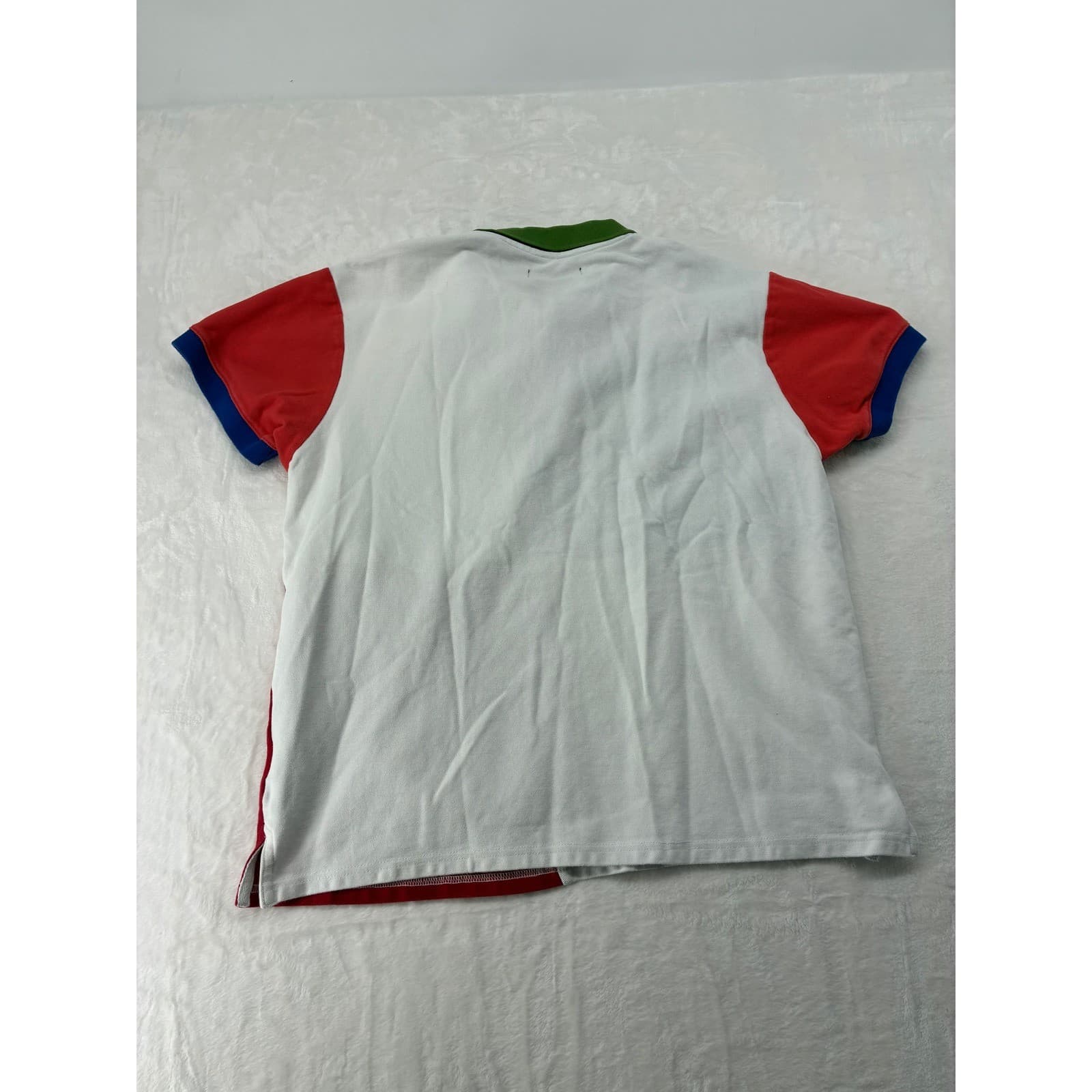 AKOO Polo Shirt Kids XL Polo Red White Blue Colorblock Graphic Patch Streetwear - Thumbnail 6