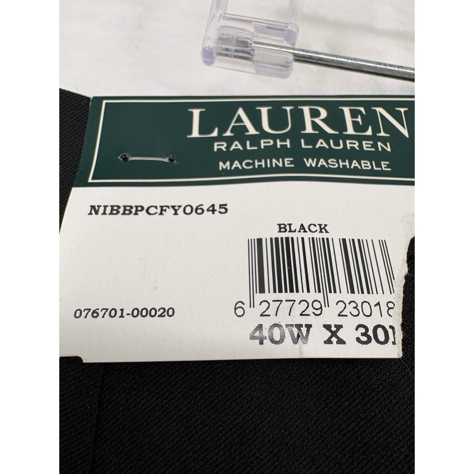 Lauren Ralph Lauren Dress Pants Mens 40x30 Ultraflex Classic Fit Cuffed Black - Thumbnail 8