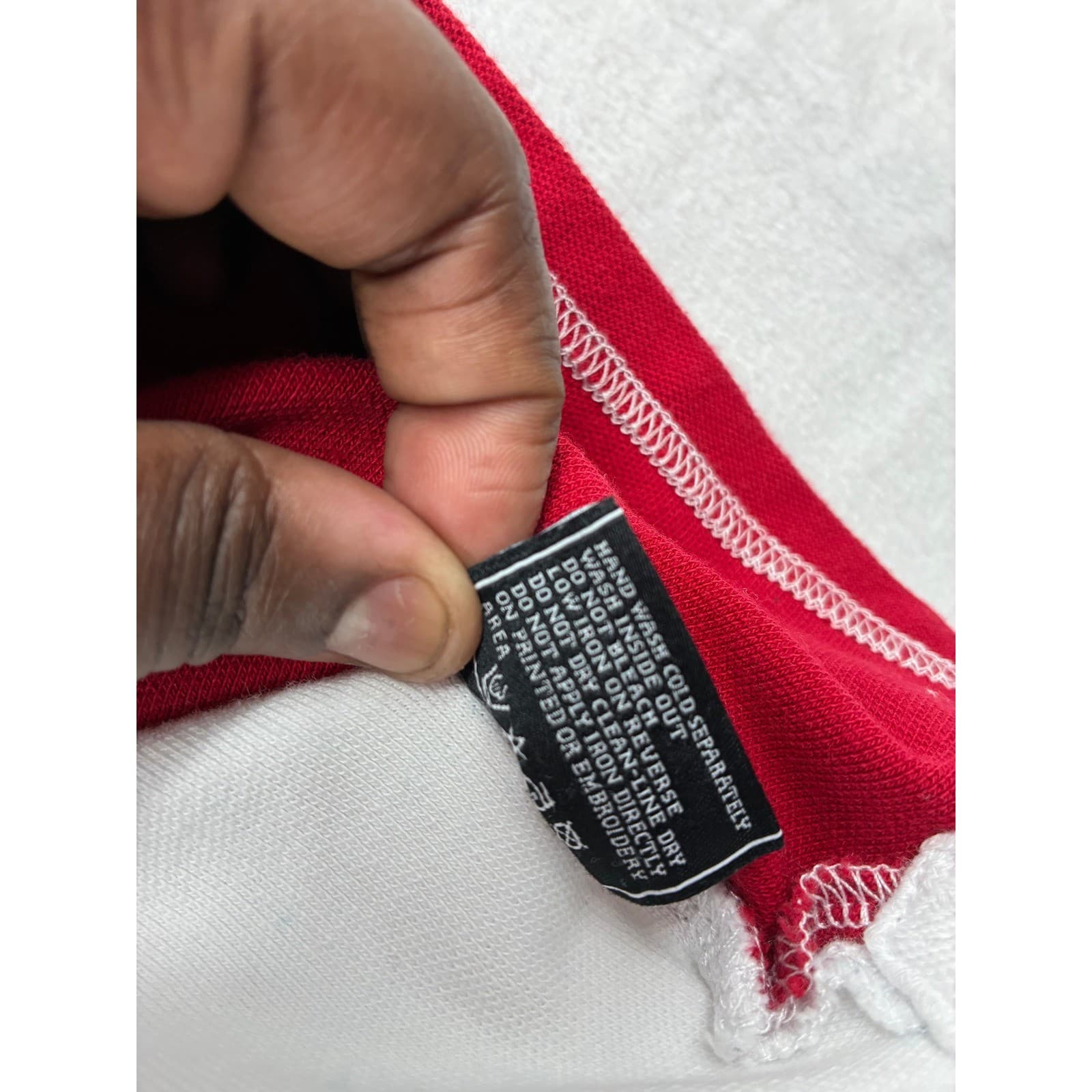 AKOO Polo Shirt Kids XL Polo Red White Blue Colorblock Graphic Patch Streetwear - Thumbnail 5