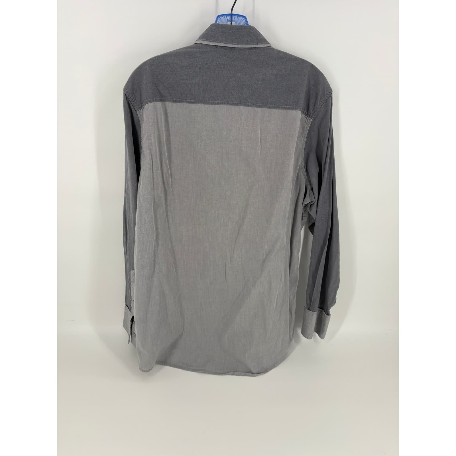 INC International Concepts Mens L Gray Long Sleeve Button Down Shirt - Thumbnail 2