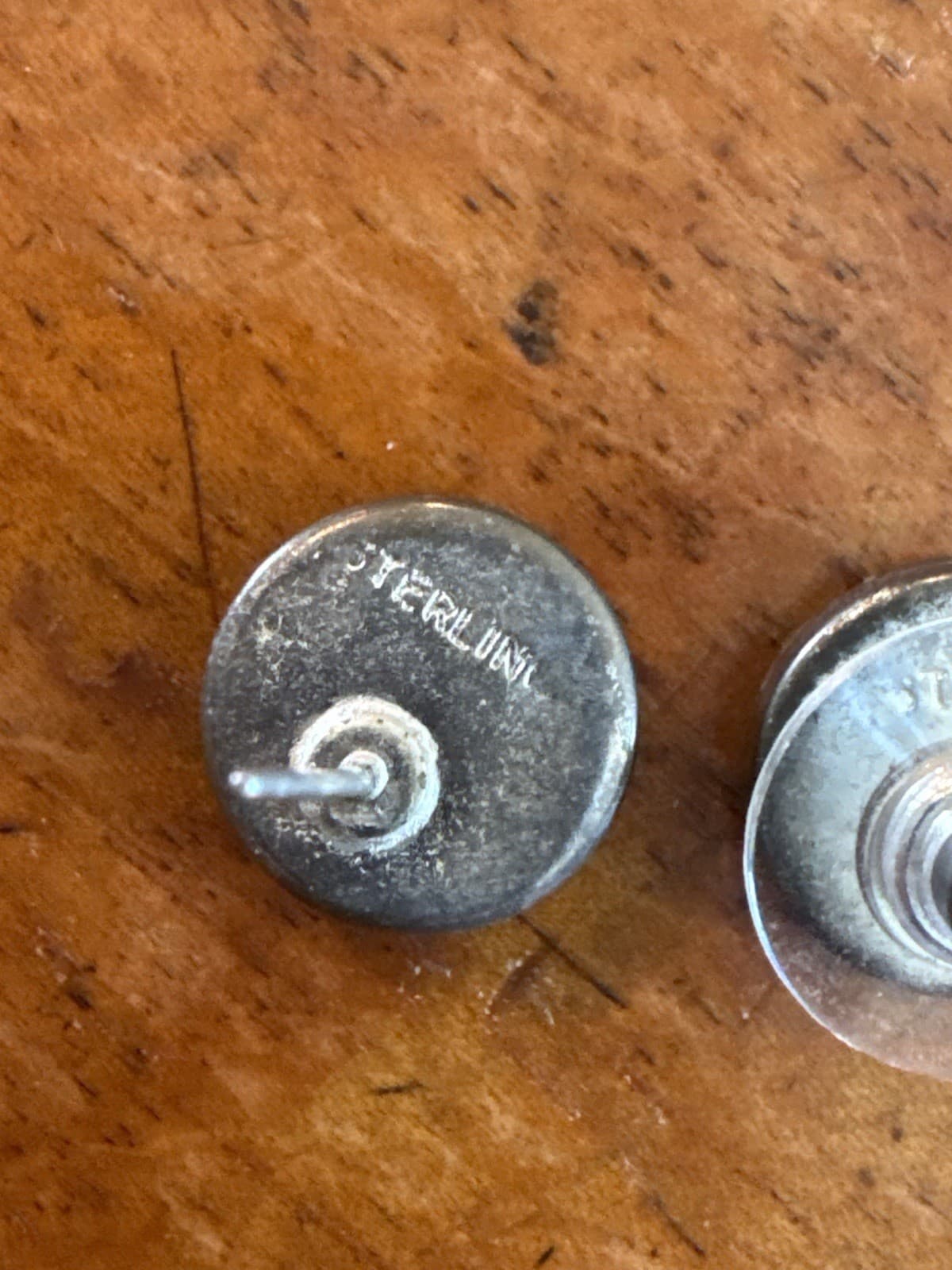 Sterling Silver Botanical Flower Stud Earrings Resin Vintage Floral verluni? - Thumbnail 2