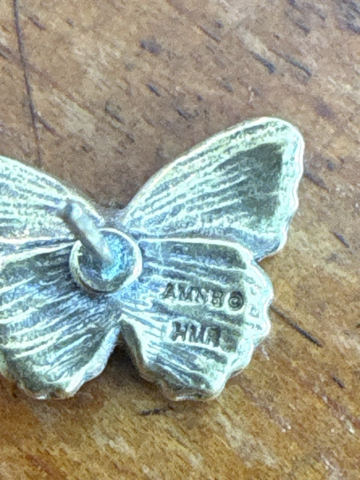 Anni Butterfly Stud Earrings Gold Tone Black Enamel Vintage Style - Thumbnail 3