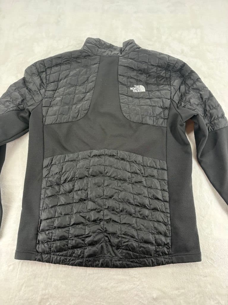 The North Face Mens L ThermoBall Hybrid Jacket Black Full Zip Insulated Quilted - Thumbnail 9