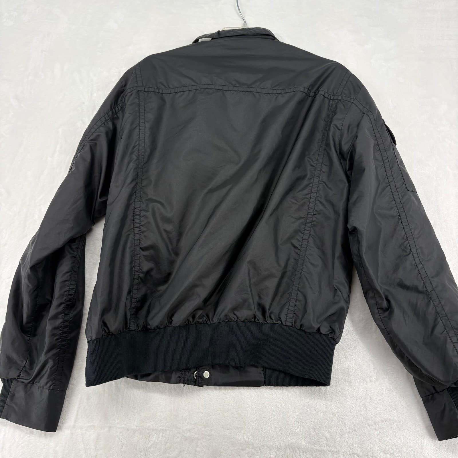 Swingster Bomber Jacket Mens Large Jacket Black Mac Tools Vintage Epaulets L - Thumbnail 6