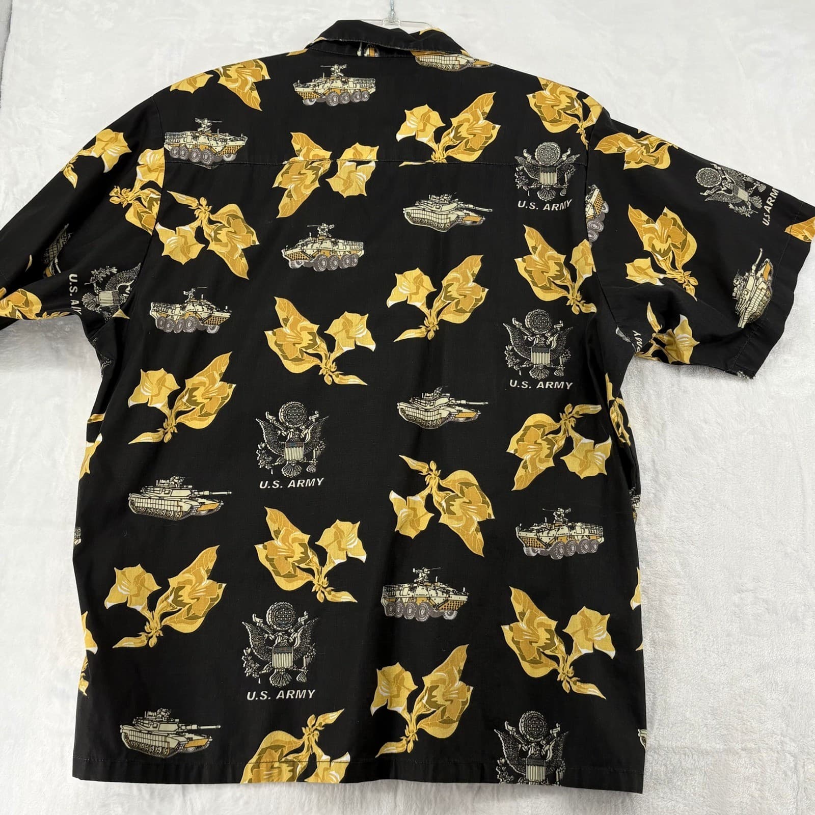 Eagle Crest Kamp Shirt Mens XXL Button Down Black US Army Tank Graphic Shirt - Thumbnail 6