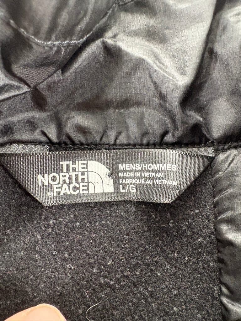 The North Face Mens L ThermoBall Hybrid Jacket Black Full Zip Insulated Quilted - Thumbnail 4