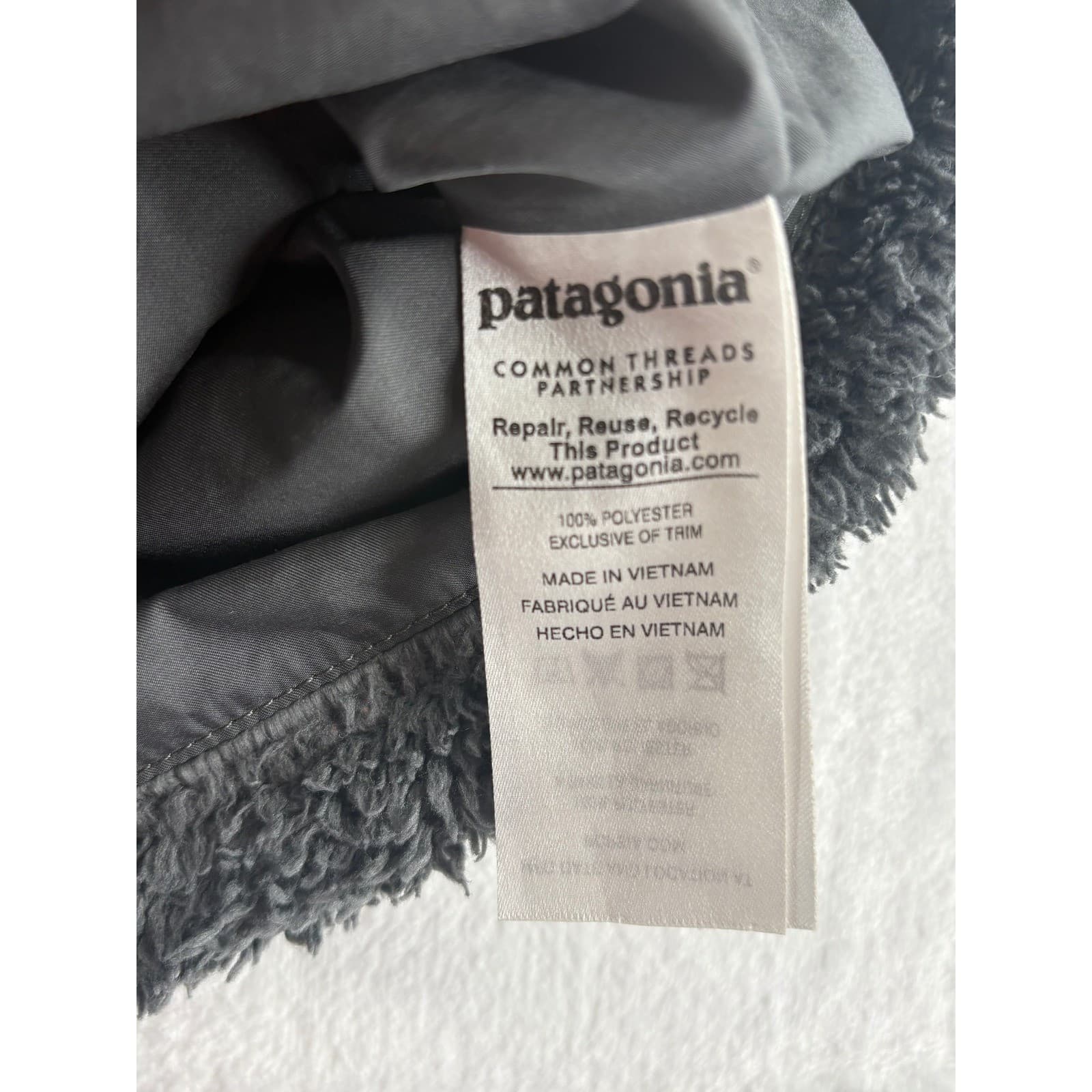 Patagonia Vest Womens XL Los Gatos Fleece Gray Full Zip High Pile Sleeveless - Thumbnail 6