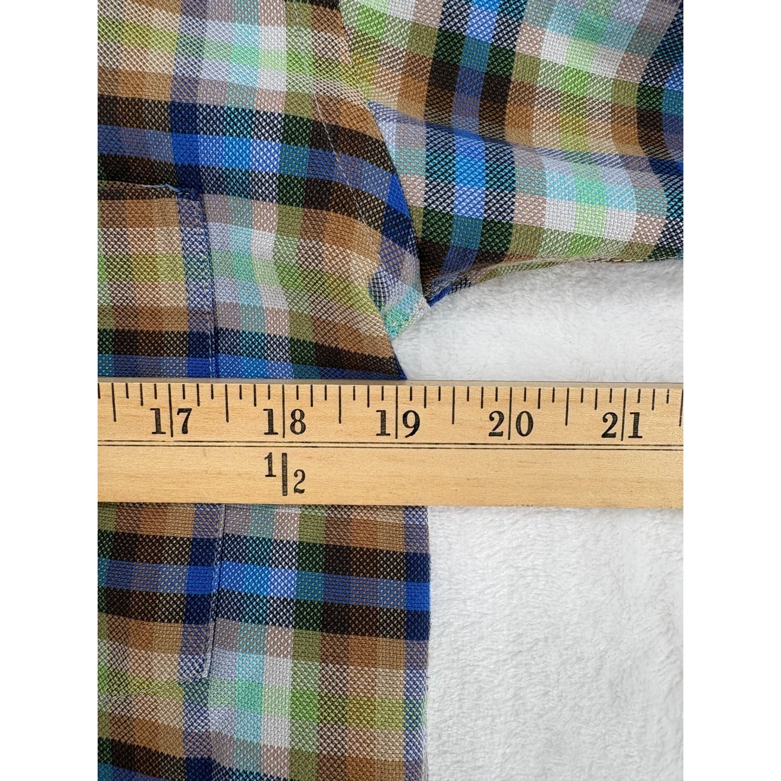 Marcello Sport Button Down Mens Size M Shirt Multicolor Plaid Paisley Trim - Thumbnail 4