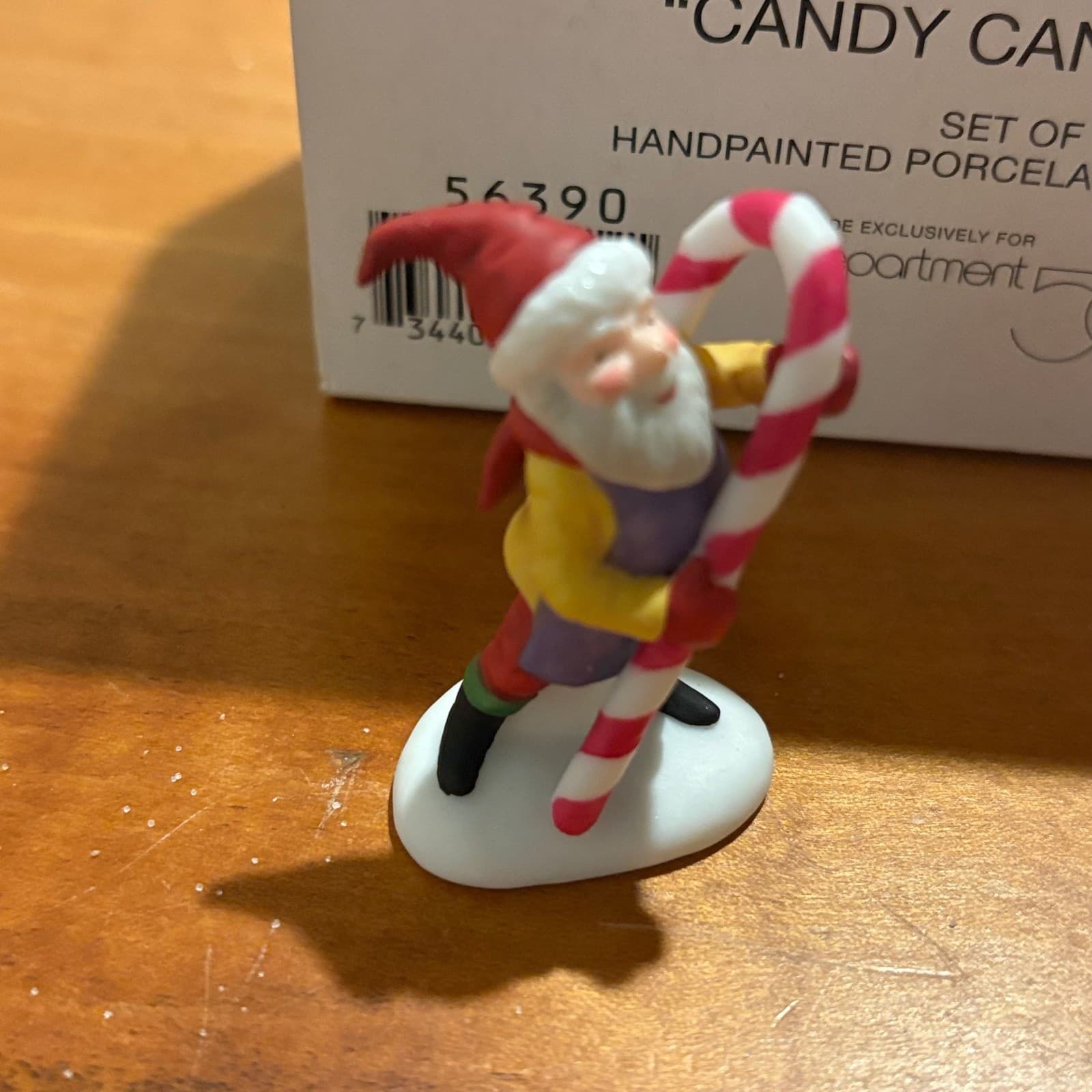 Department 56 Candy Cane Elves Heritage Village Set 2 Porcelain Figurine 56390 - Thumbnail 3