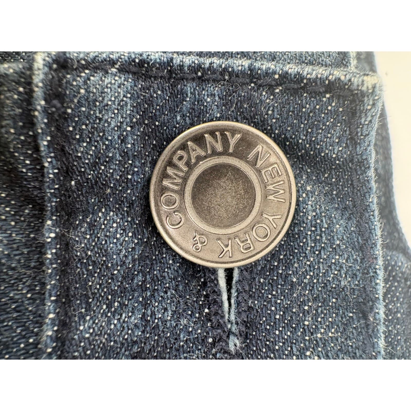 New York & Company Women's Size 6 Dark Wash Denim Mini Skirt - Thumbnail 3