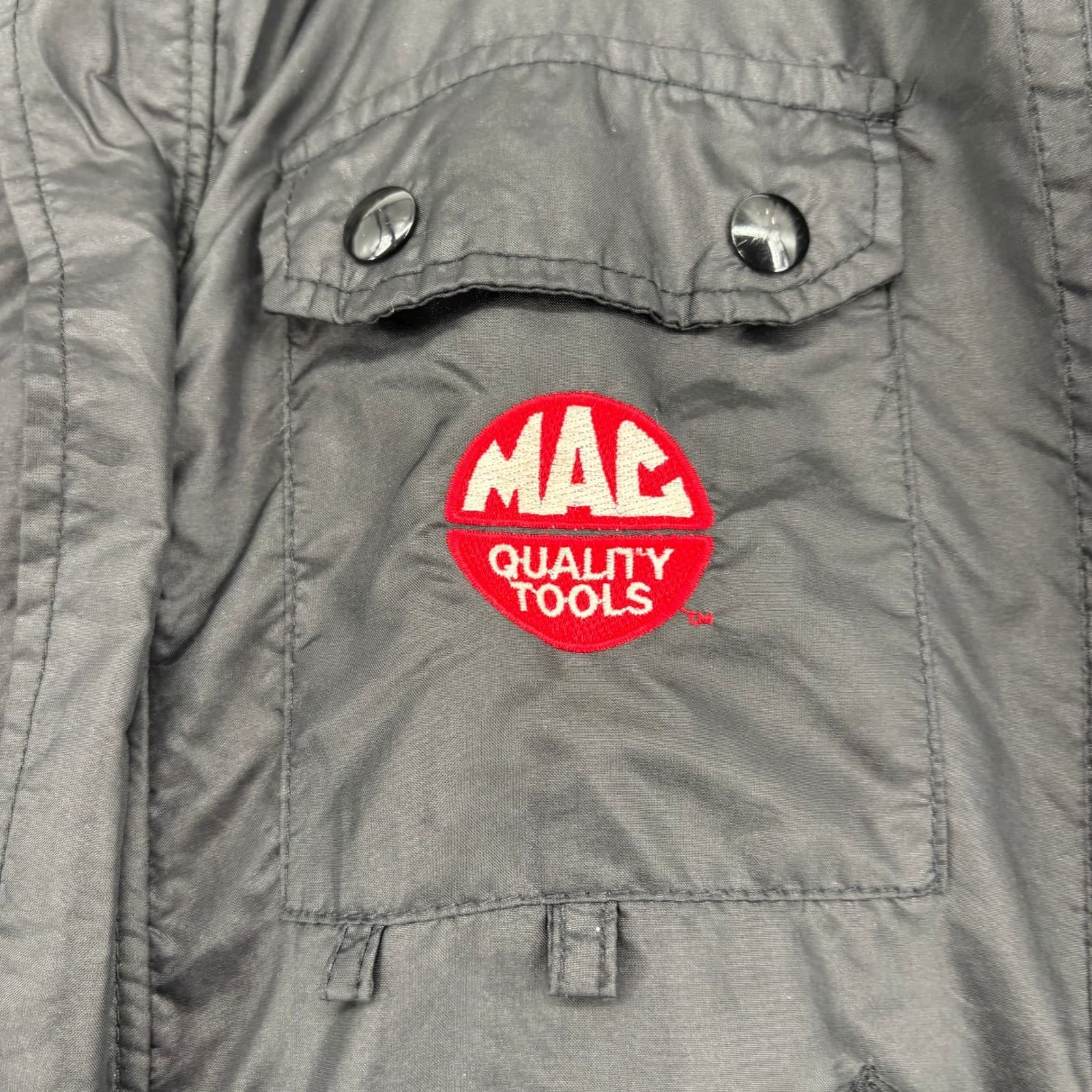 Swingster Bomber Jacket Mens Large Jacket Black Mac Tools Vintage Epaulets L - Thumbnail 3