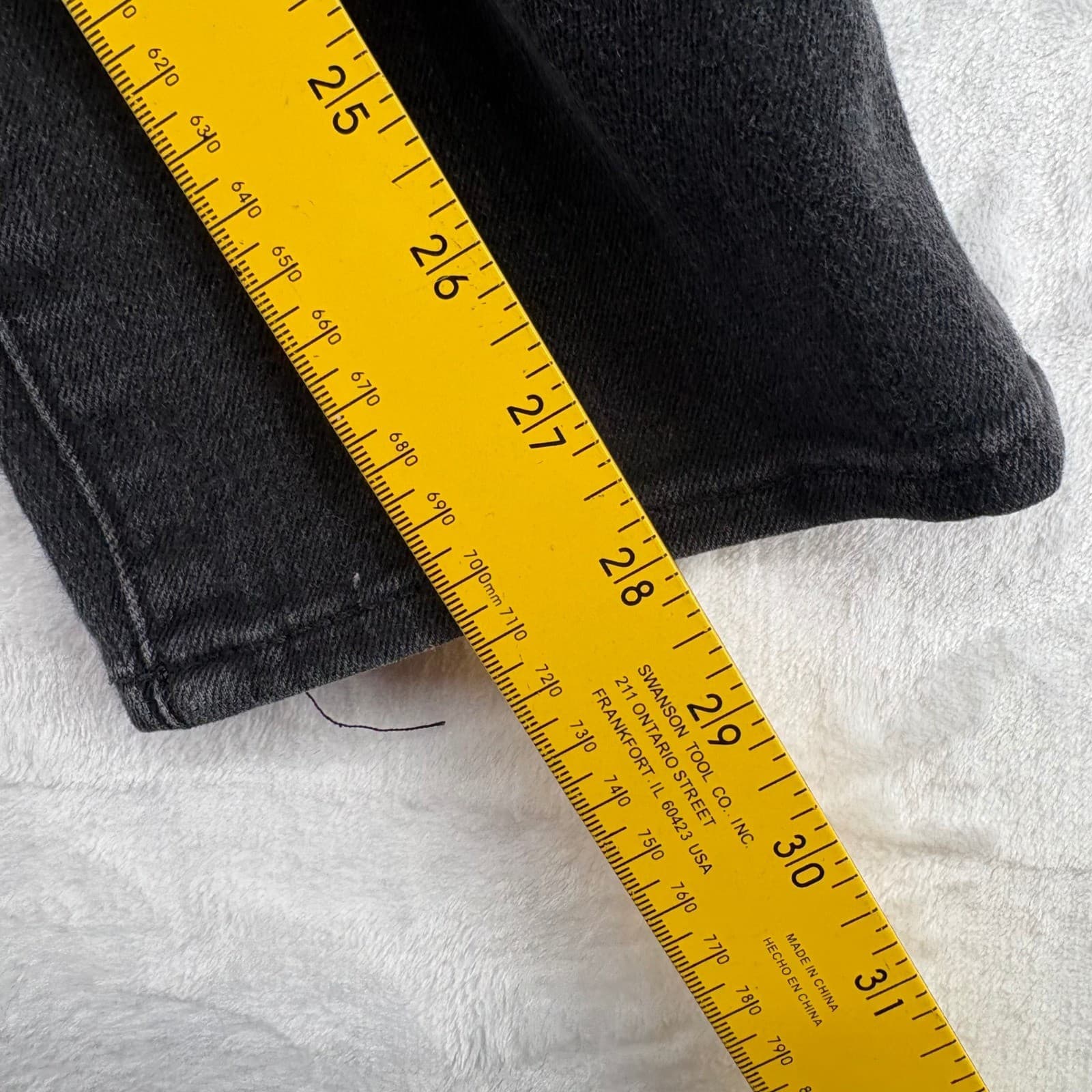Express Jeans Mens 32x30 Slim Black 4-Way Hyper Stretch Distressed Denim - Thumbnail 4