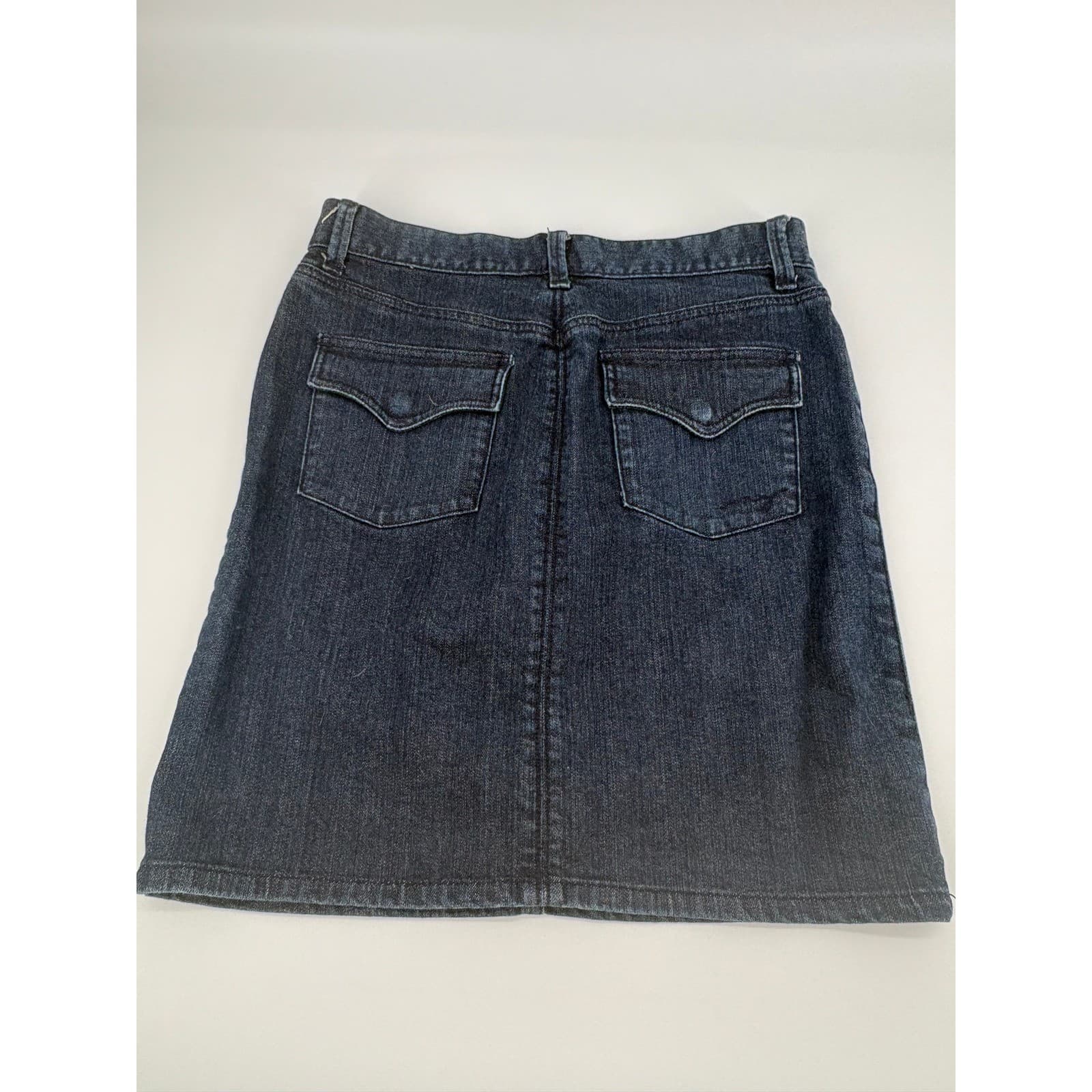 New York & Company Women's Size 6 Dark Wash Denim Mini Skirt - Thumbnail 5