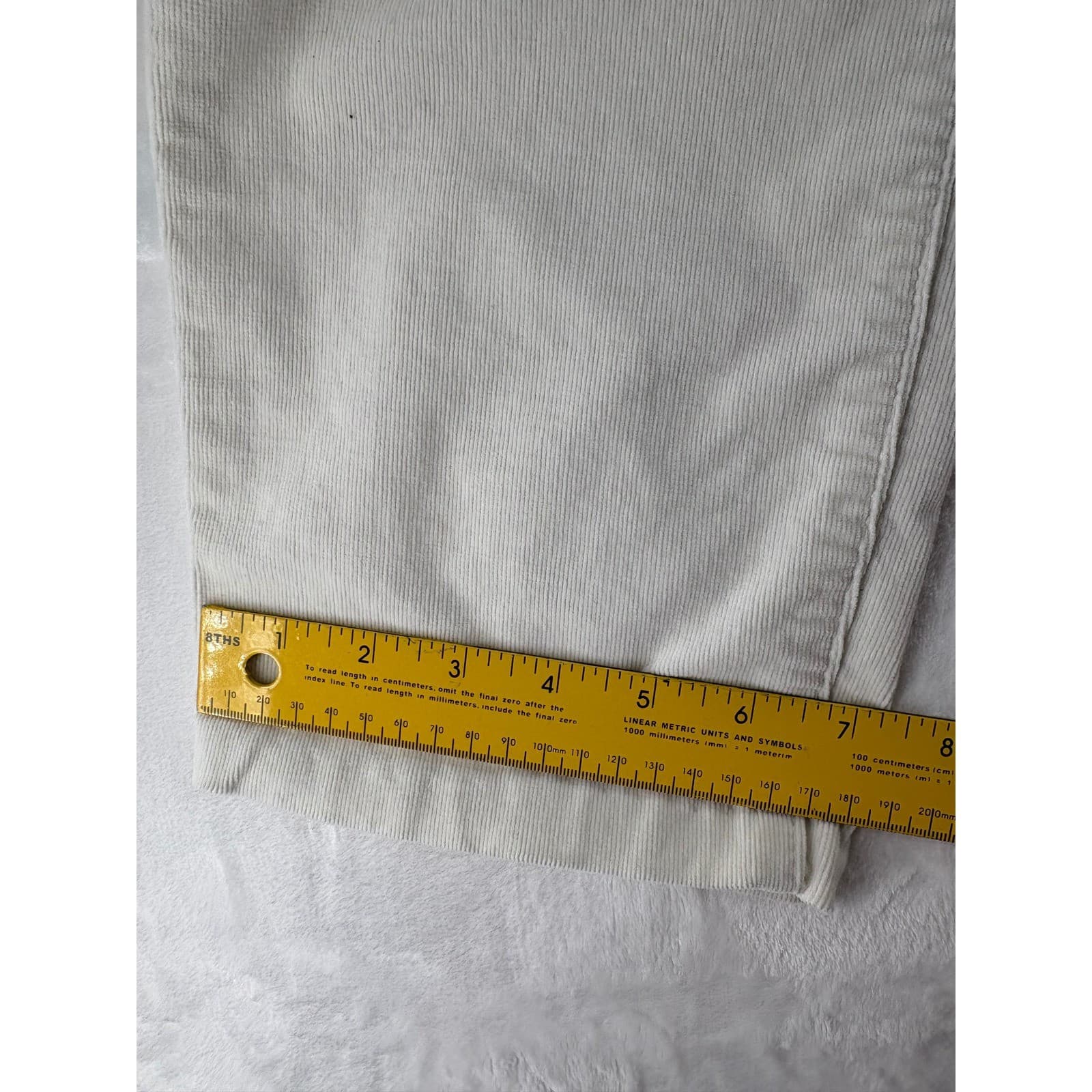 Chicos Corduroy Womens 2 Pants Off White Embellished Rhinestone Straight Leg - Thumbnail 8