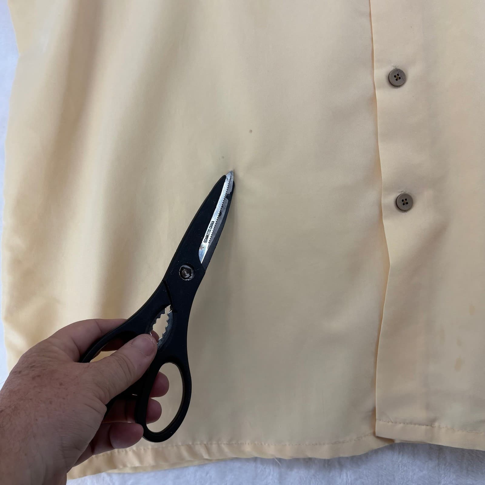 Kaylua Bay Shirt Mens XL Button Up Yellow Palm Tree Embroidered Modal Blend 6501 - Thumbnail 4