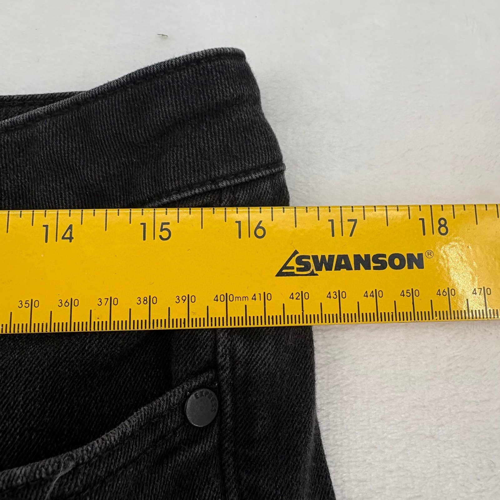 Express Jeans Mens 32x30 Slim Black 4-Way Hyper Stretch Distressed Denim - Thumbnail 2